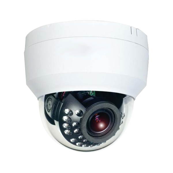 KT&C KEZ-c2DI28V12IRW OMNI EZ HD-TVI Camera 1080p Dome, 24 IR LED, 2.8-12mm, Dual Power, WHITE