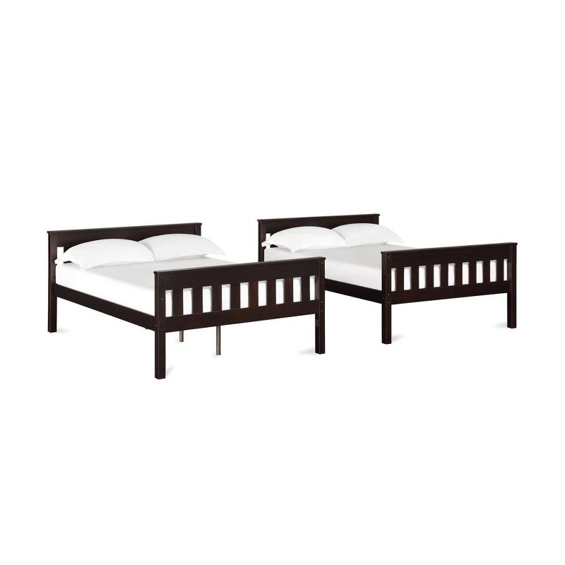 Full over Full Dolan Bunk Bed with USB Port Espresso - Dorel Living