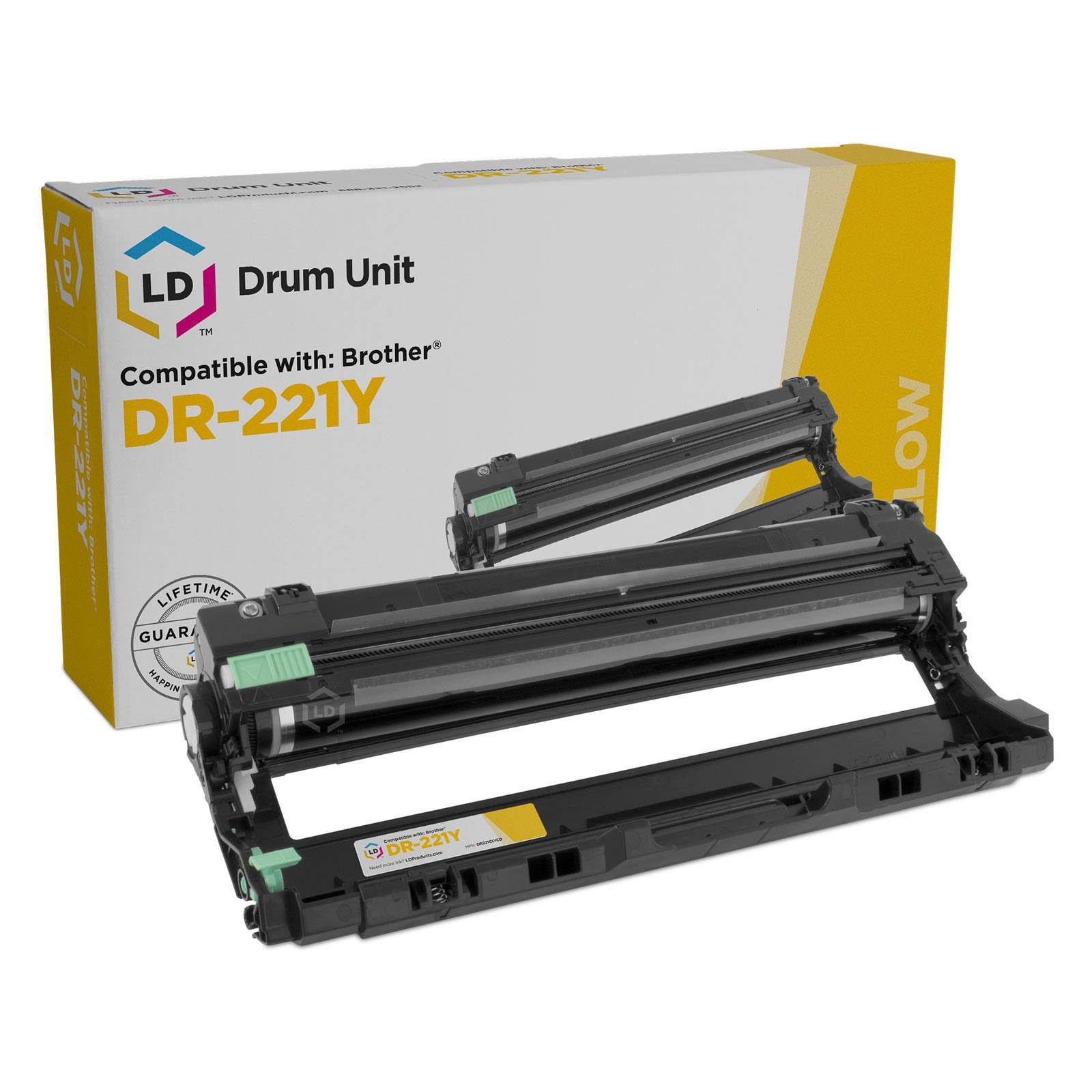 LD Compatible Drum Unit Replacement for Brother DR221 (Black, Cyan, Magenta, Yellow, 4-Pack)