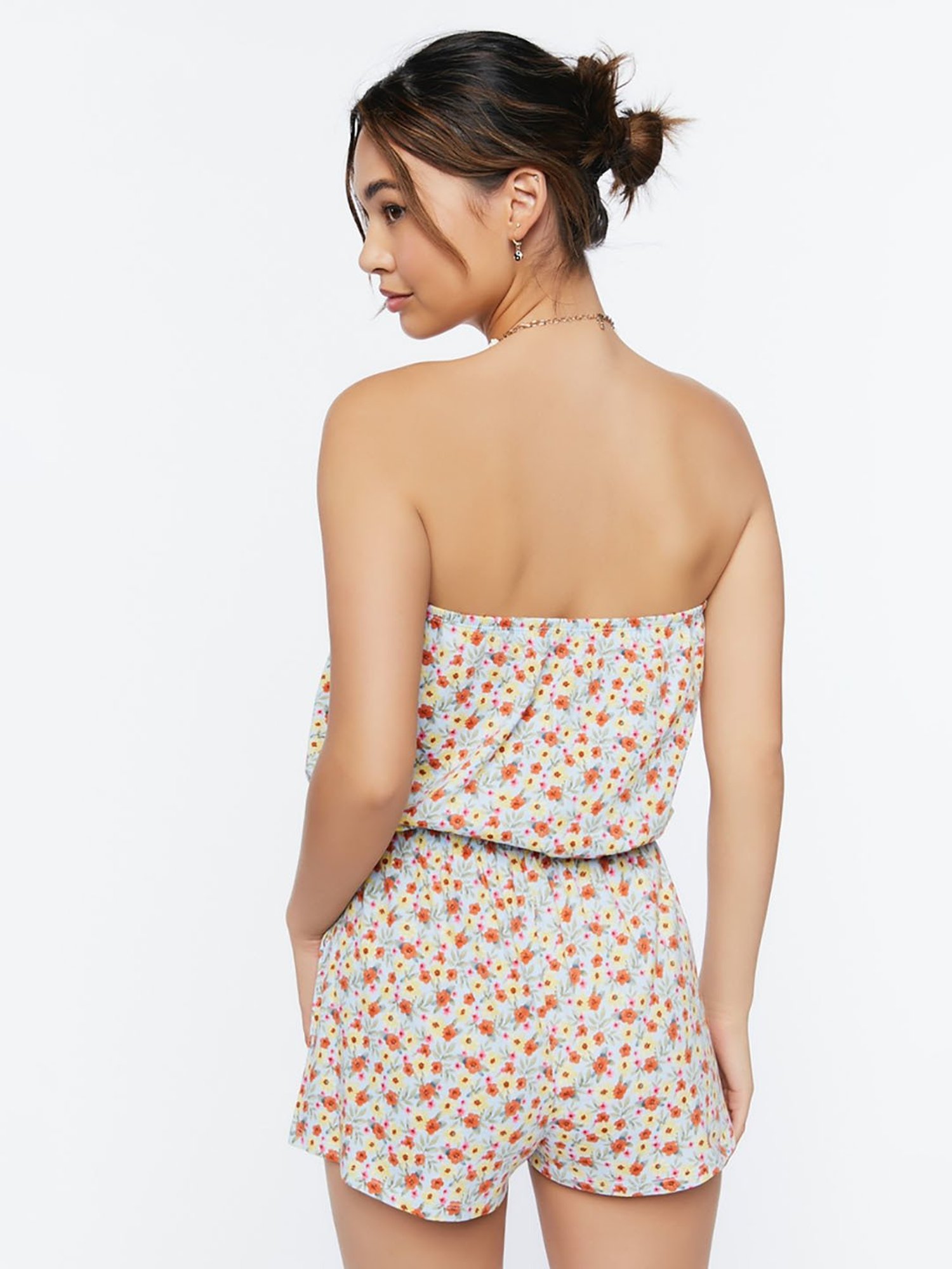 Forever 21 Multicolor Floral Print Playsuit