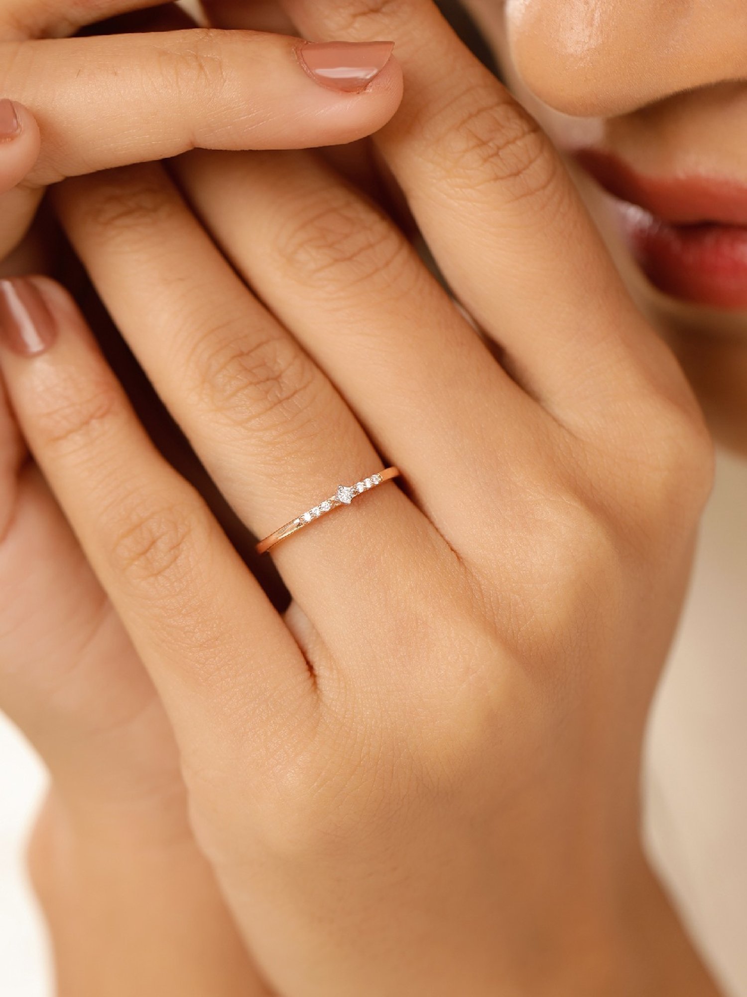 Mia by Tanishq Rose Brilliance 18k finger Ring