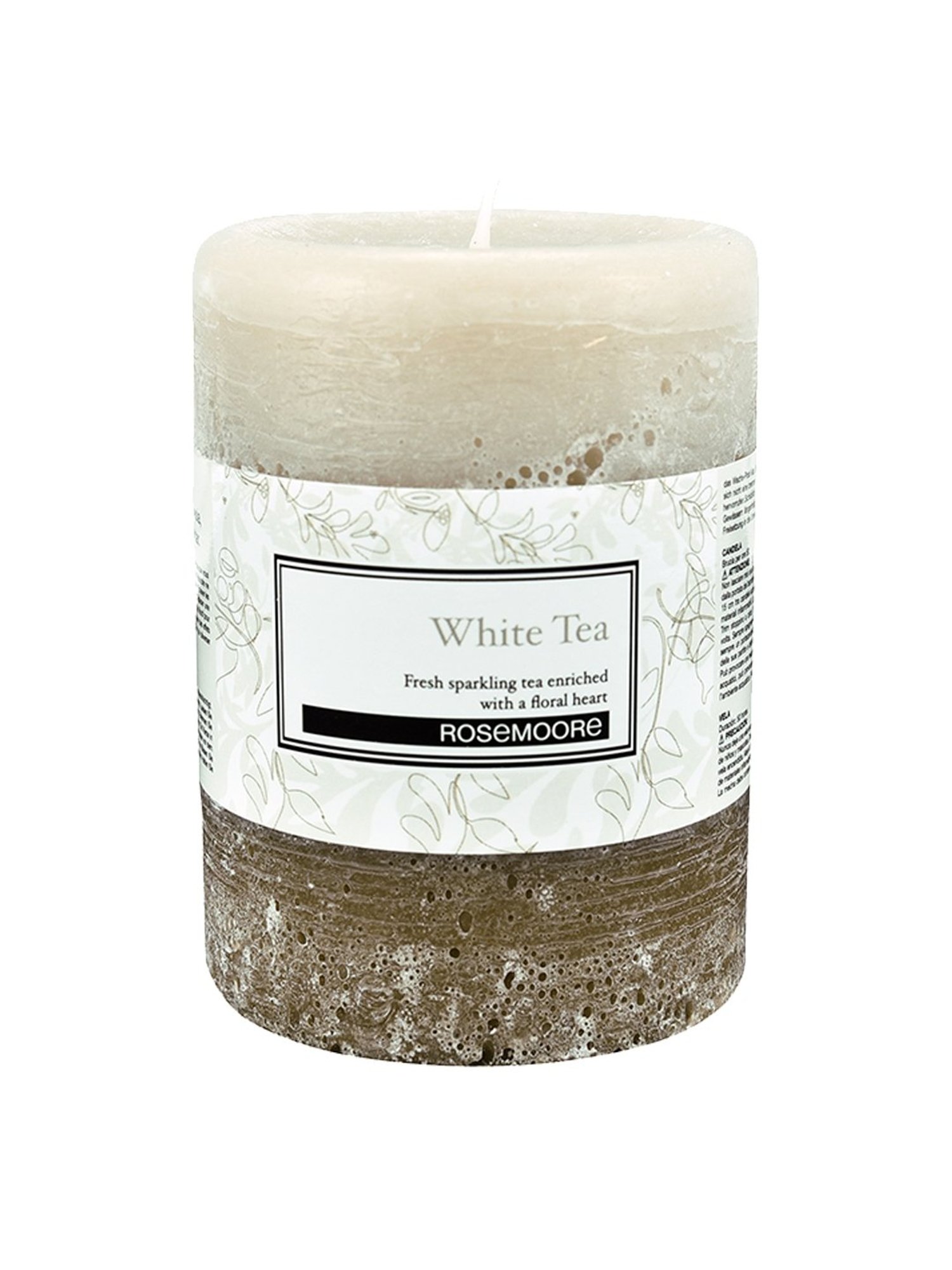 Rosemoore Wax White Tea Pillar Candle