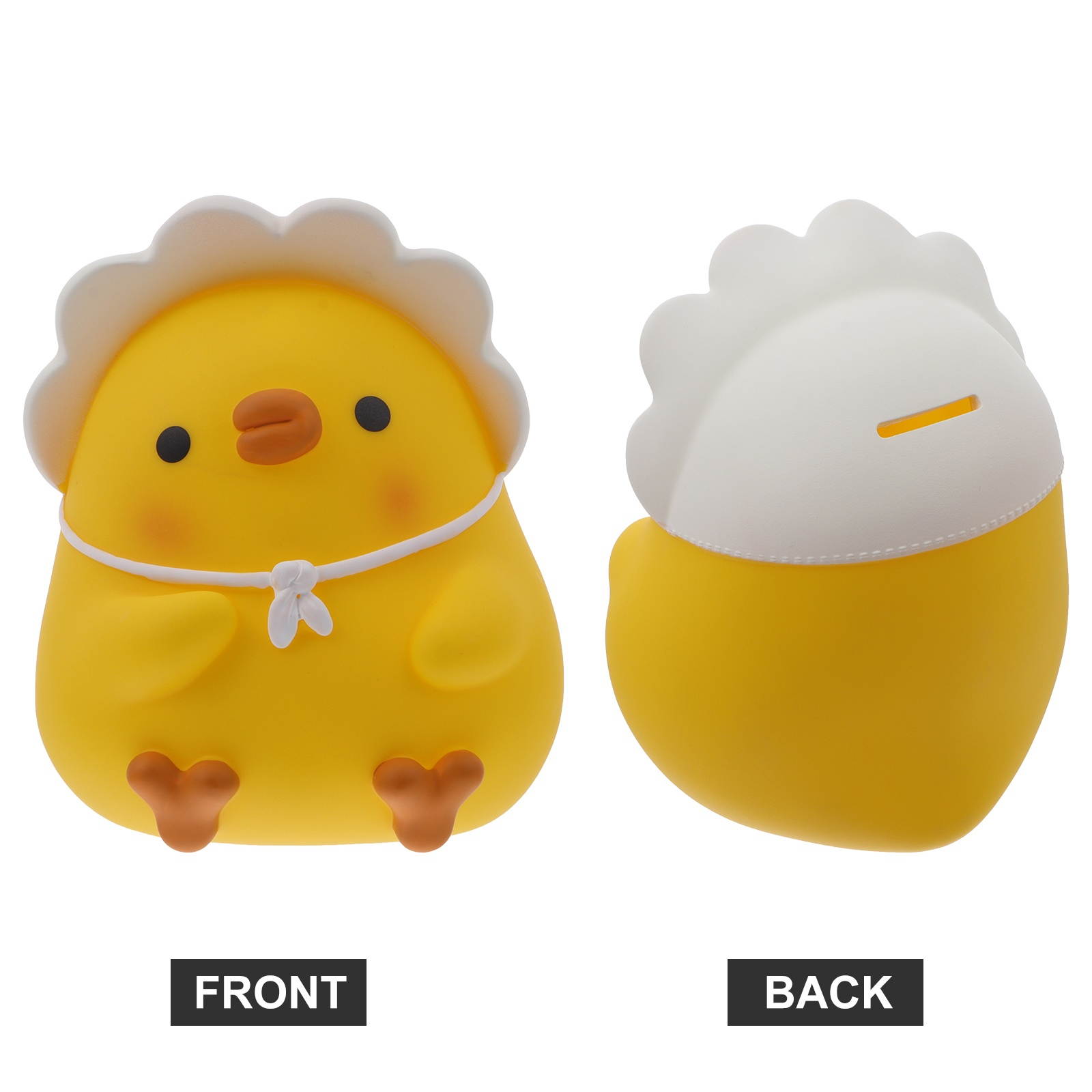1Pc Cartoon Chick Shape Saving Pot Coin Bank Chic Piggy Bank Desktop Ornament