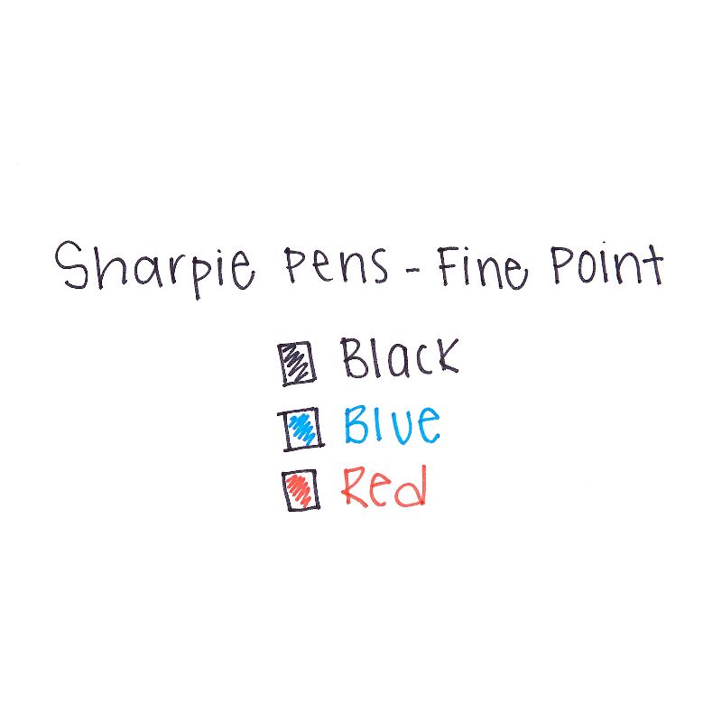 3pk Marker Pens Fine Tip .8mm Multicolor - Sharpie