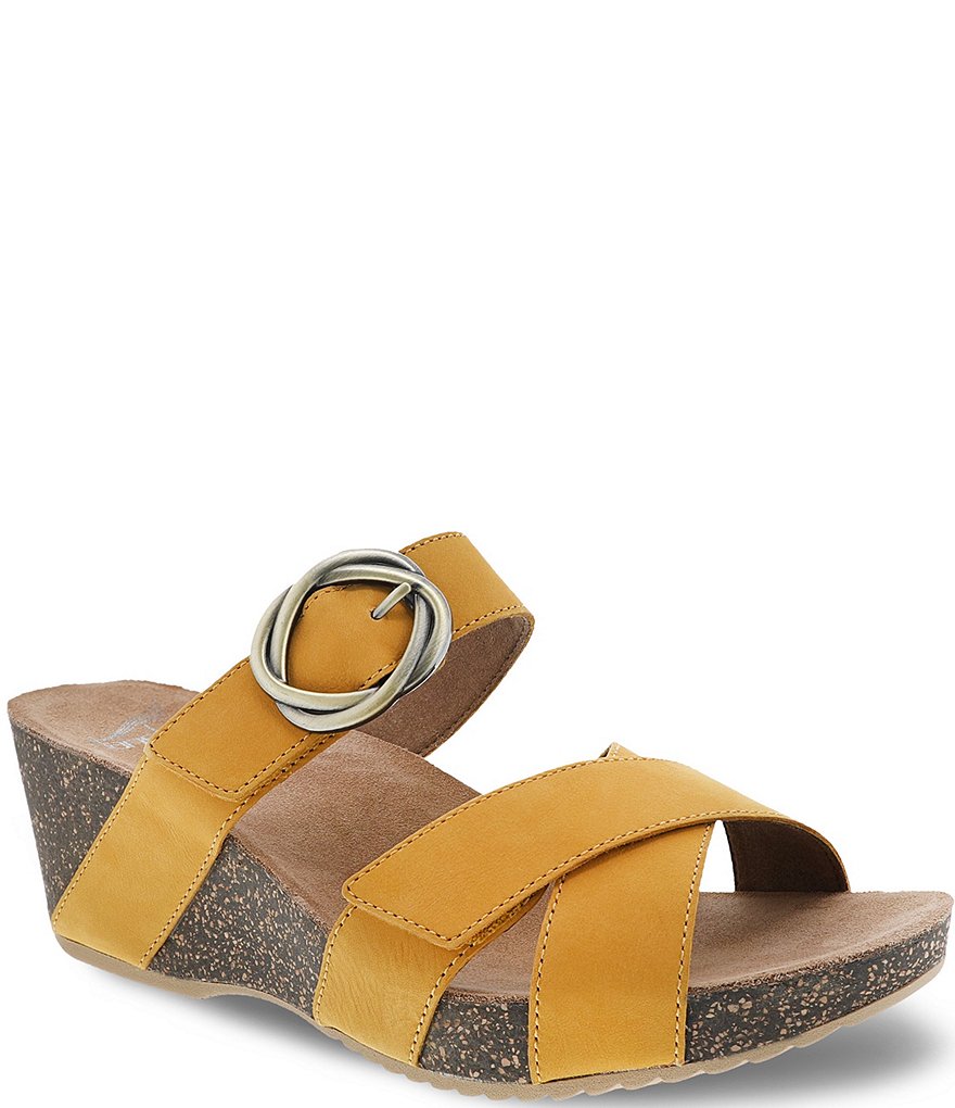 Dansko Susie Leather Slide Wedge Sandals