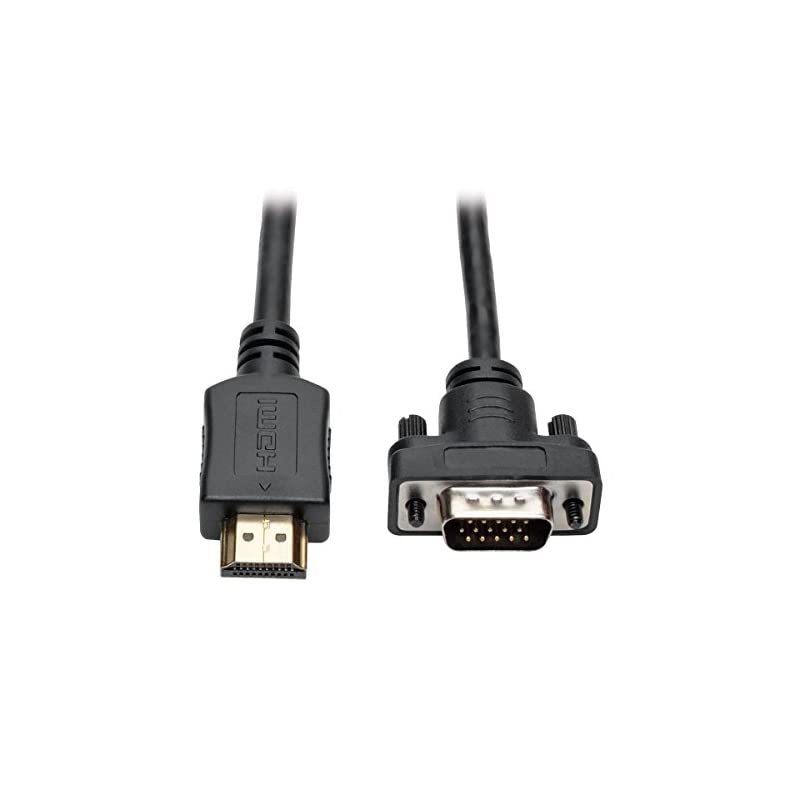 HDMI to VGA Active Adapter Converter Cable Low Profile HD15 MM 1080p 6ft P566006VGA