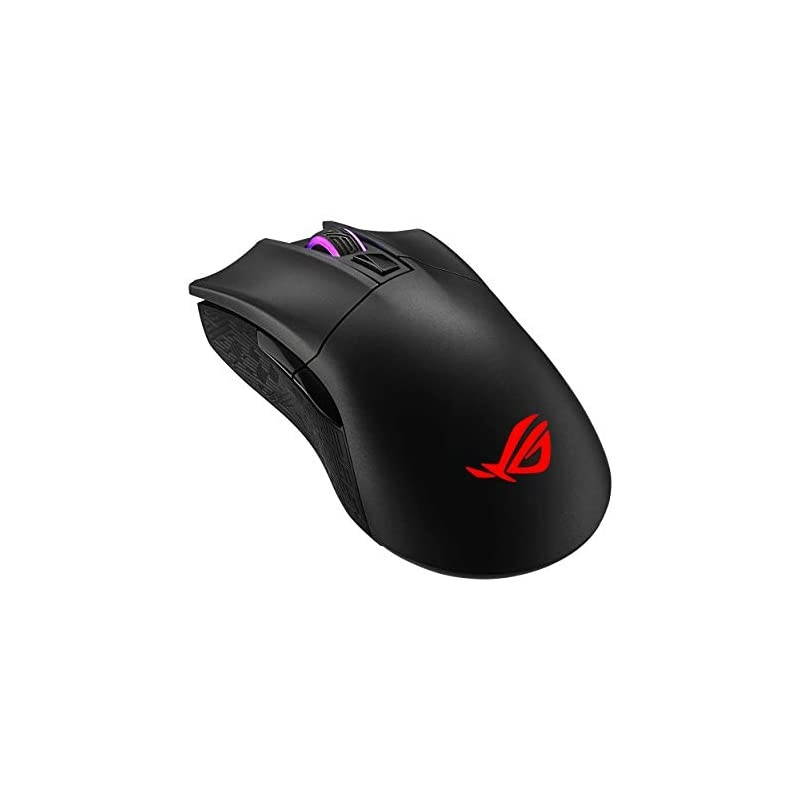 Wireless Optical Gaming Mouse for PC ROG Gladius II | RightHand Grip | 12000 DPI Optical Sensor 400 IPS Omron Switches | 6 Programmable Buttons | Aura Sync RGB Lighting ROG Armoury II
