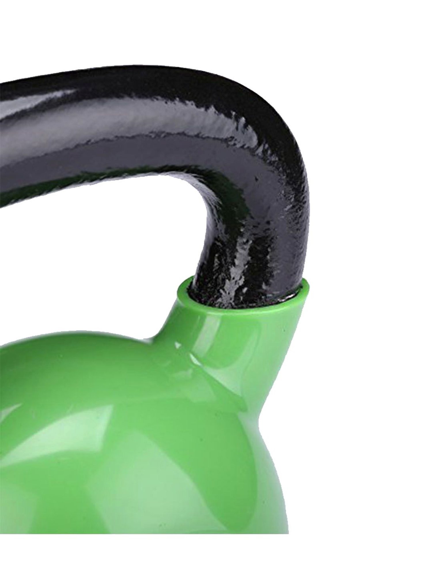NODENS Green & Black Vinyl Coated Kettle Bell (12 kg)