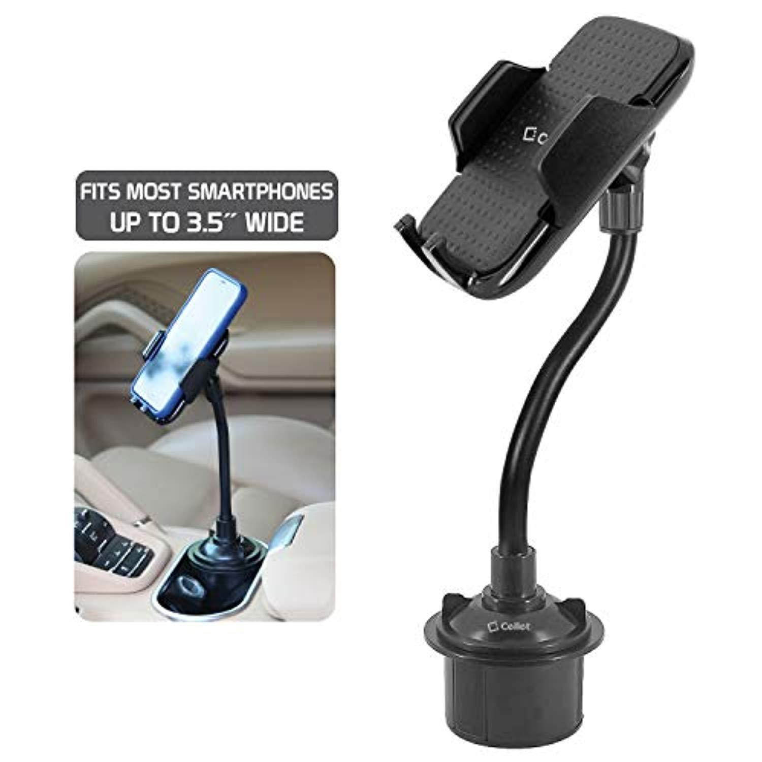 cellet heavy duty cup holder mount compatible for apple iphone xs, xr, x, 8/8 plus, samsung galaxy note 9, galaxy s9/s9 plus, s