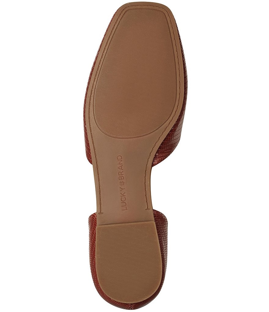 Lucky Brand Drowe Lizard Print Leather Flats