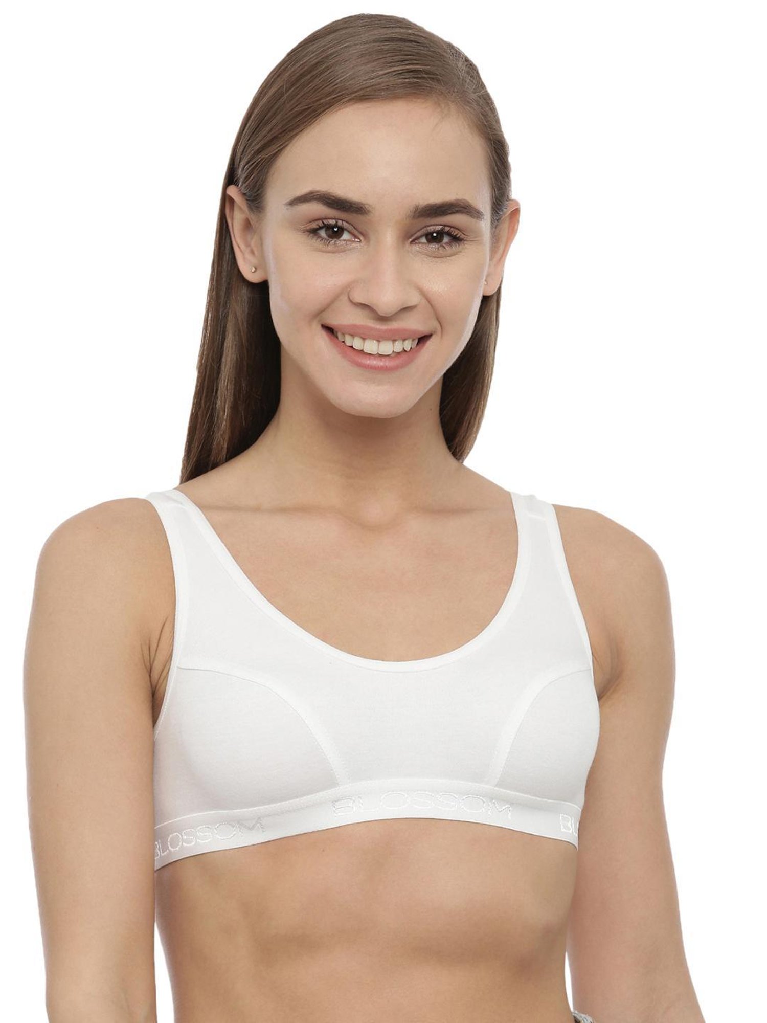 BLOSSOM White Full Coverage Sports Bra
