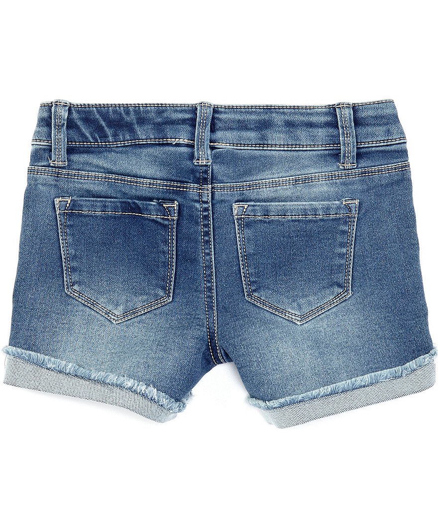 Hippie Girl Little Girls 4-6X Roll-Cuff Midi Denim Shorts