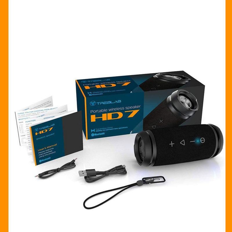 TREBLAB HD7 - Mini Portable Bluetooth Speaker 12W Stereo  360&deg;HD Sound w/Bass