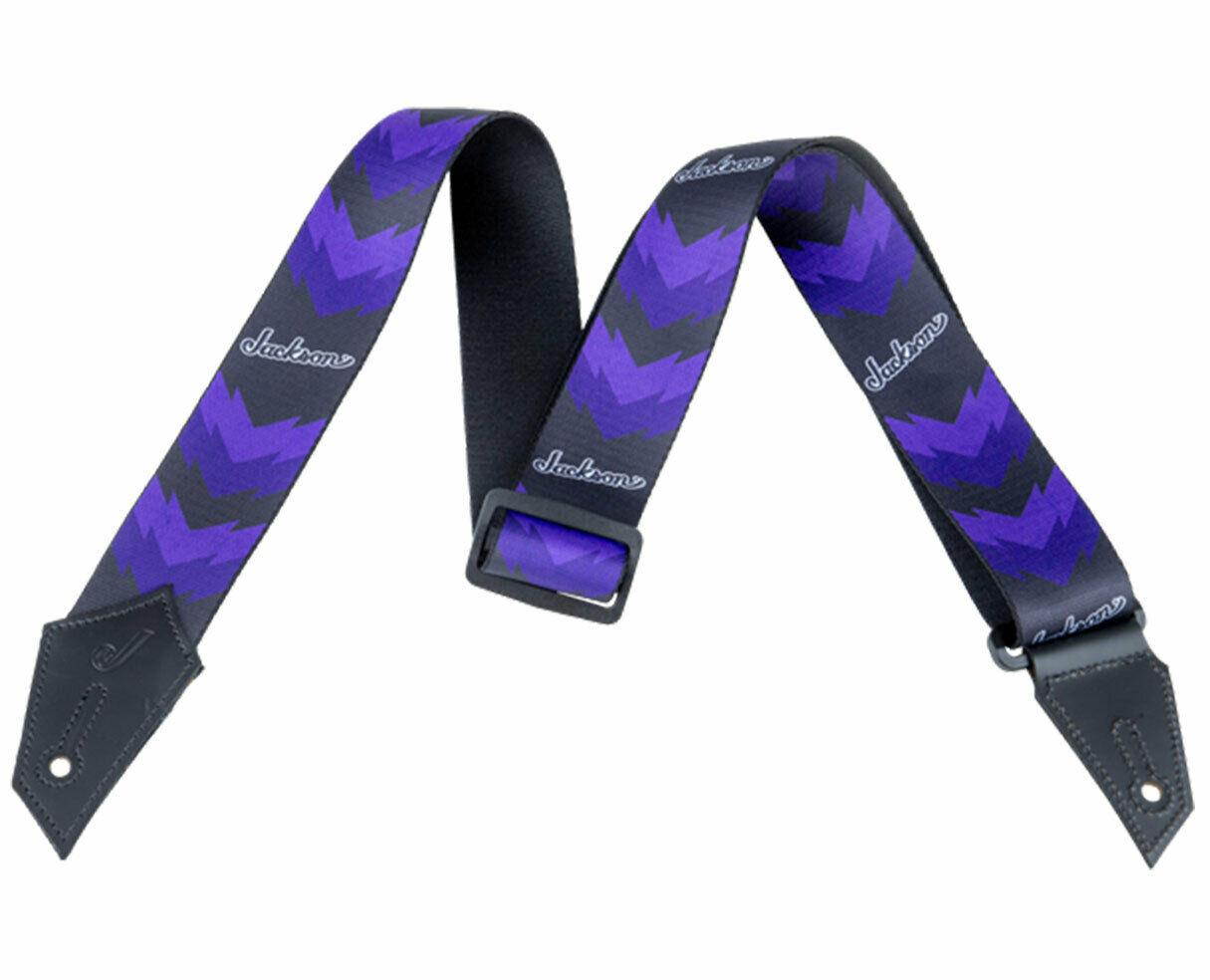 Jackson Strap with Double V Pattern - Black/Purple