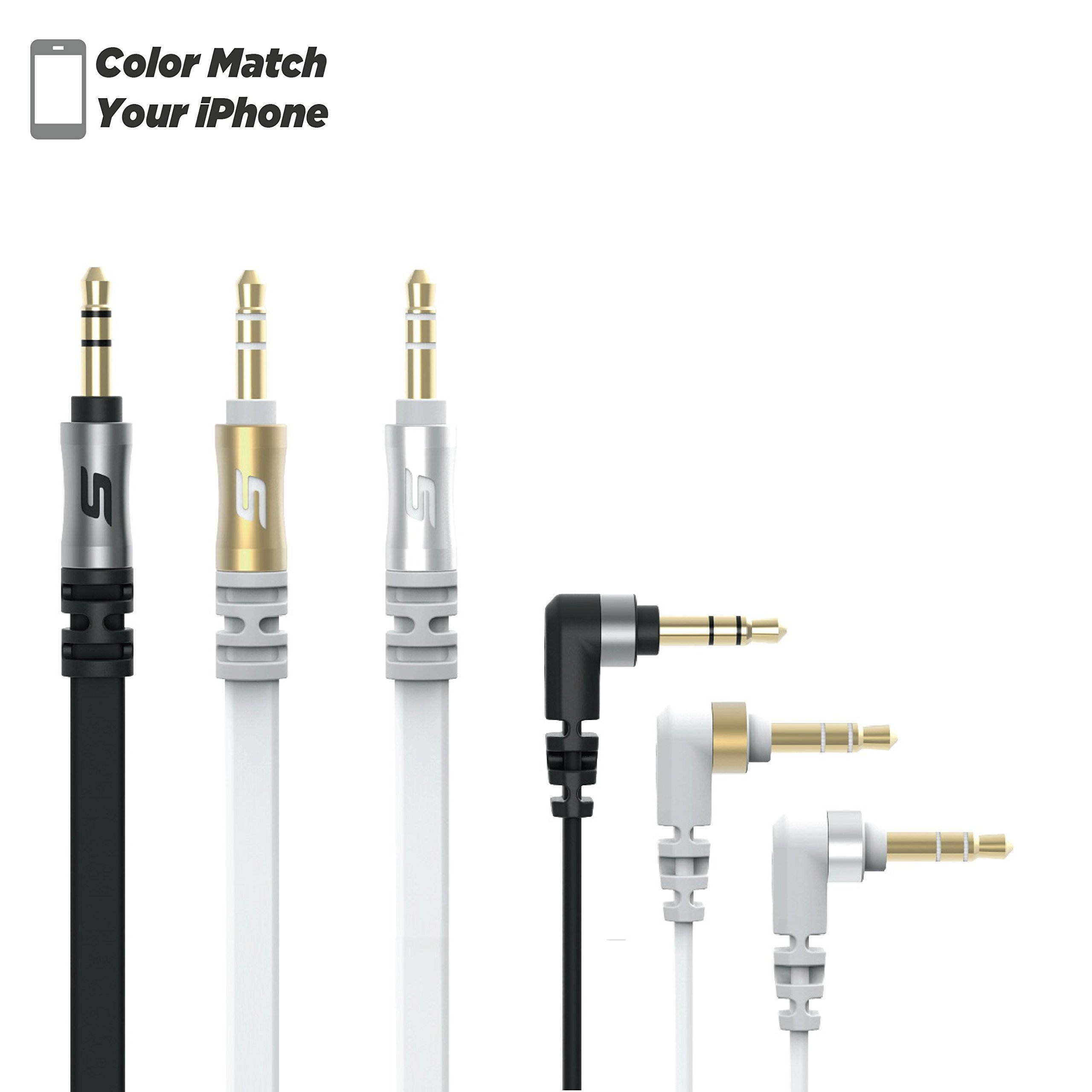 SCOSCHE IU3.5RCR Replay 3.5mm Retractable Auxiliary Audio Cable 3-Foot in Black