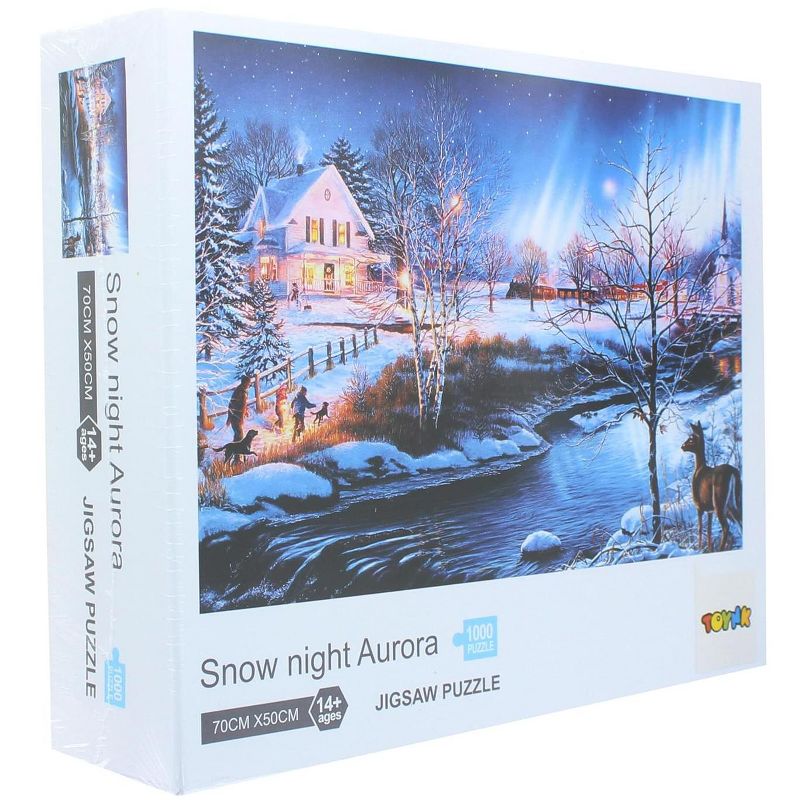 Shantou South Toys Factory Snow Night Aurora 1000 Piece Jigsaw Puzzle