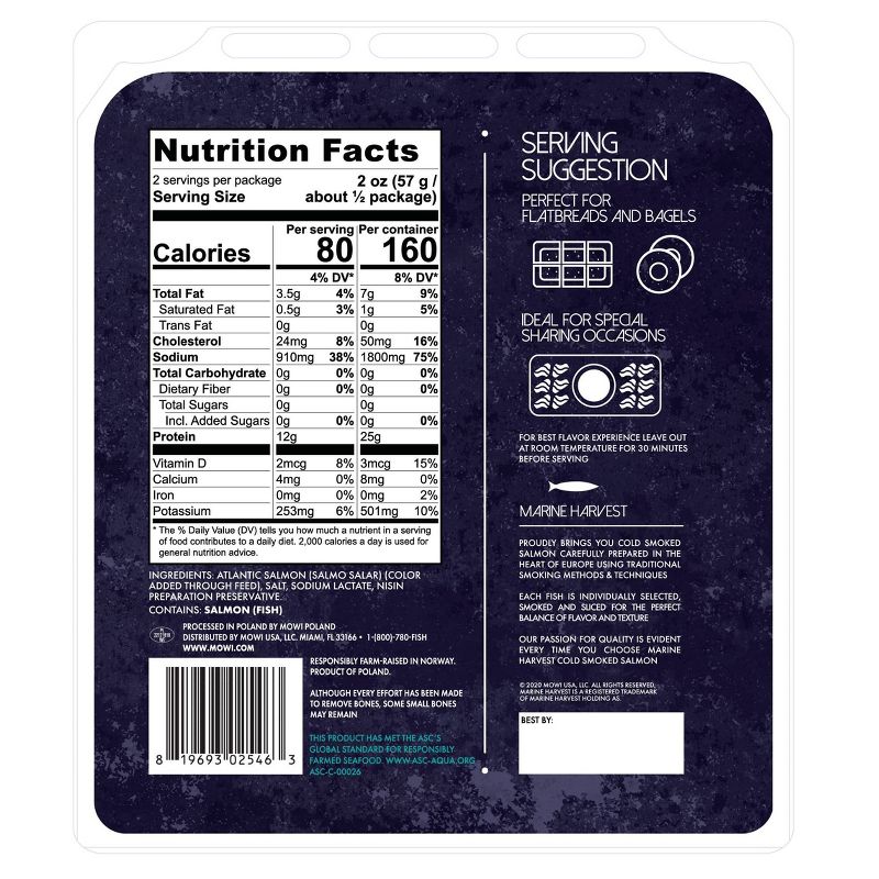 Marine Harvest Norwegian Cold Smoked Salmon - 4oz