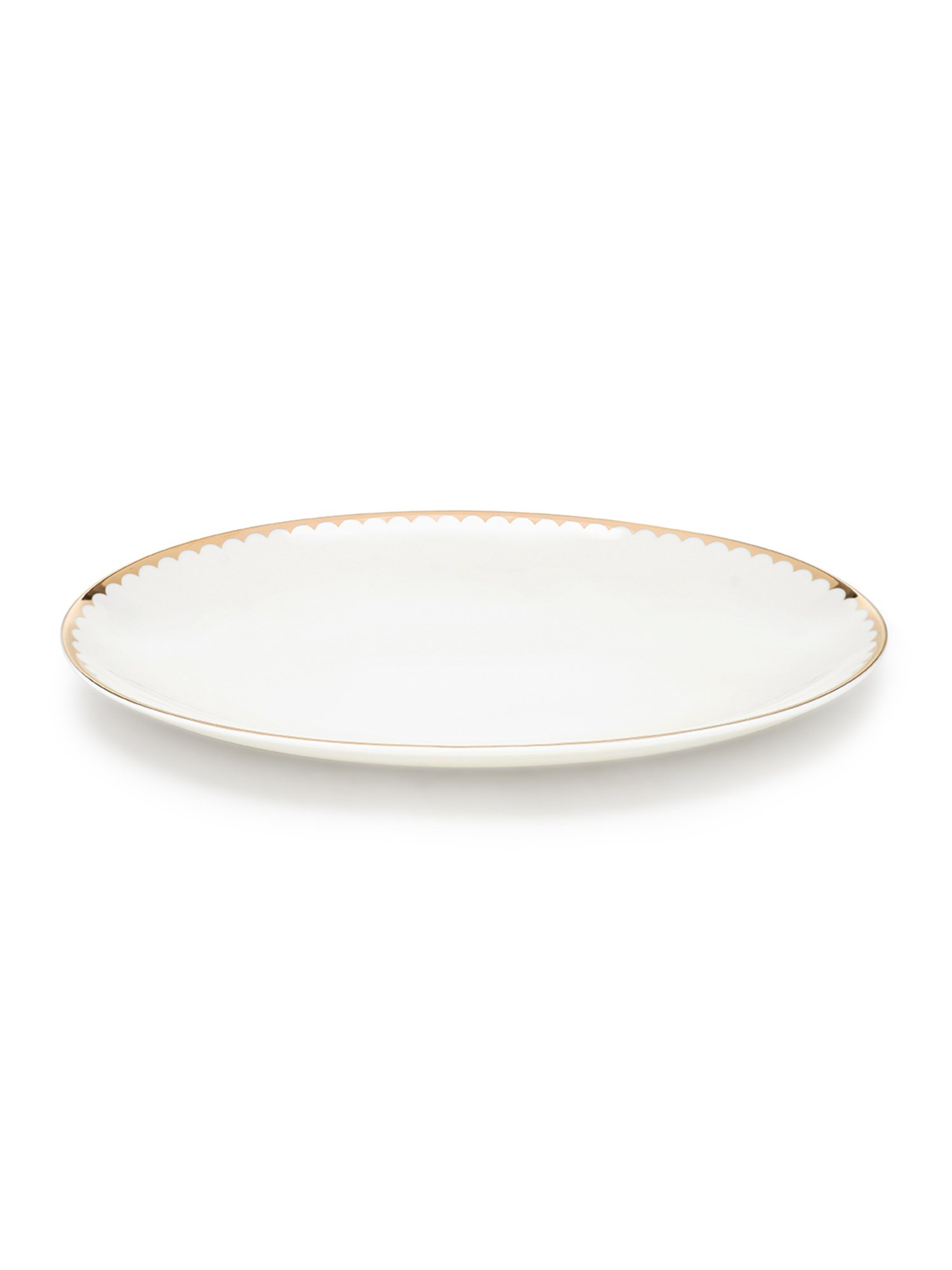 Pure Home and Living White Ceramic Solid Platters