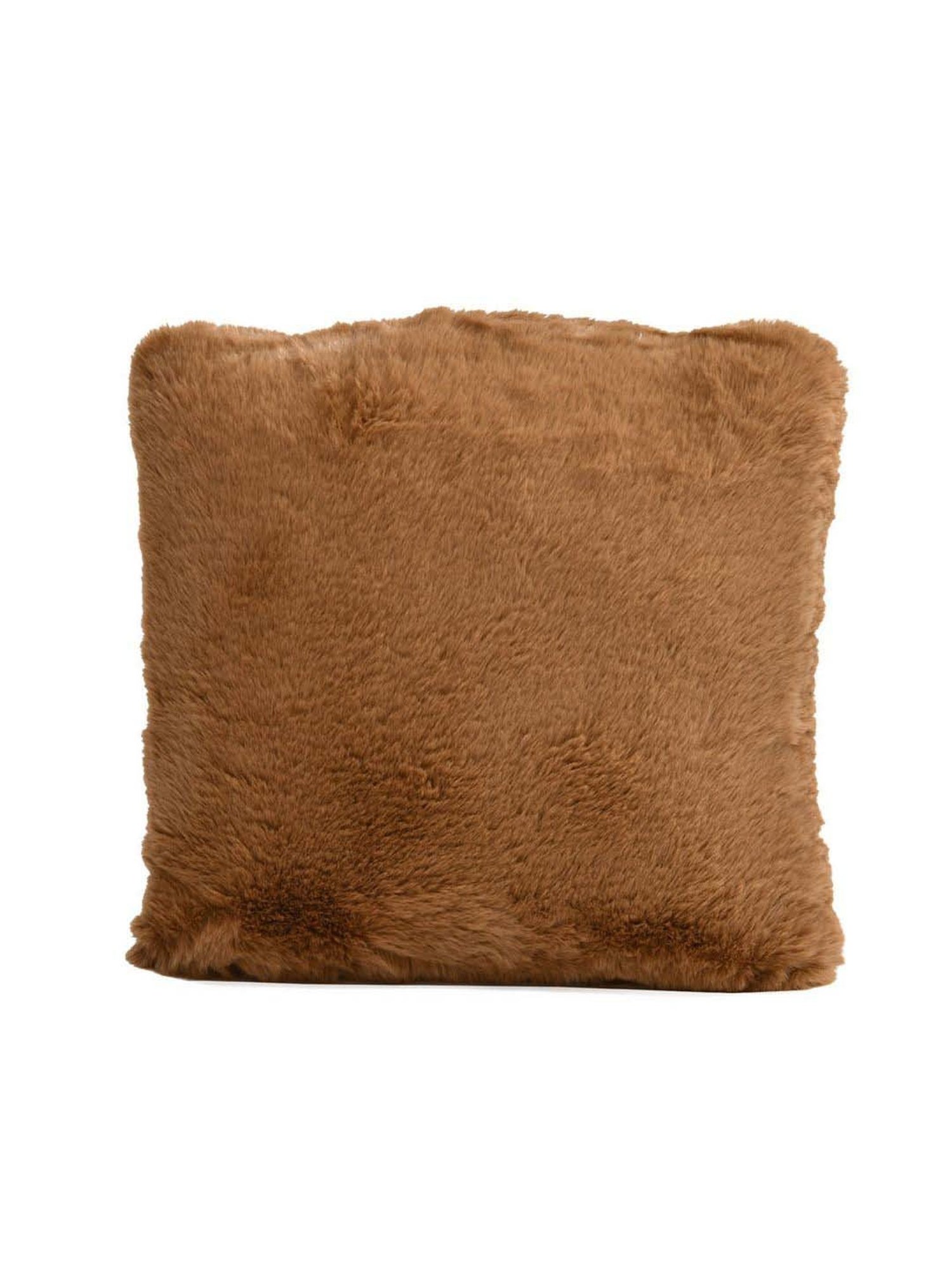 @home Brown Polyester Soft Fur Filled Cushion