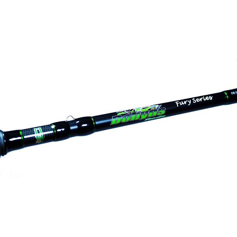 Dobyns Rods FR705CB Fury Series Medium Heavy Power Fast Action Spinning Fishing Rod, 6 Feet 6 Inches, Black/Green