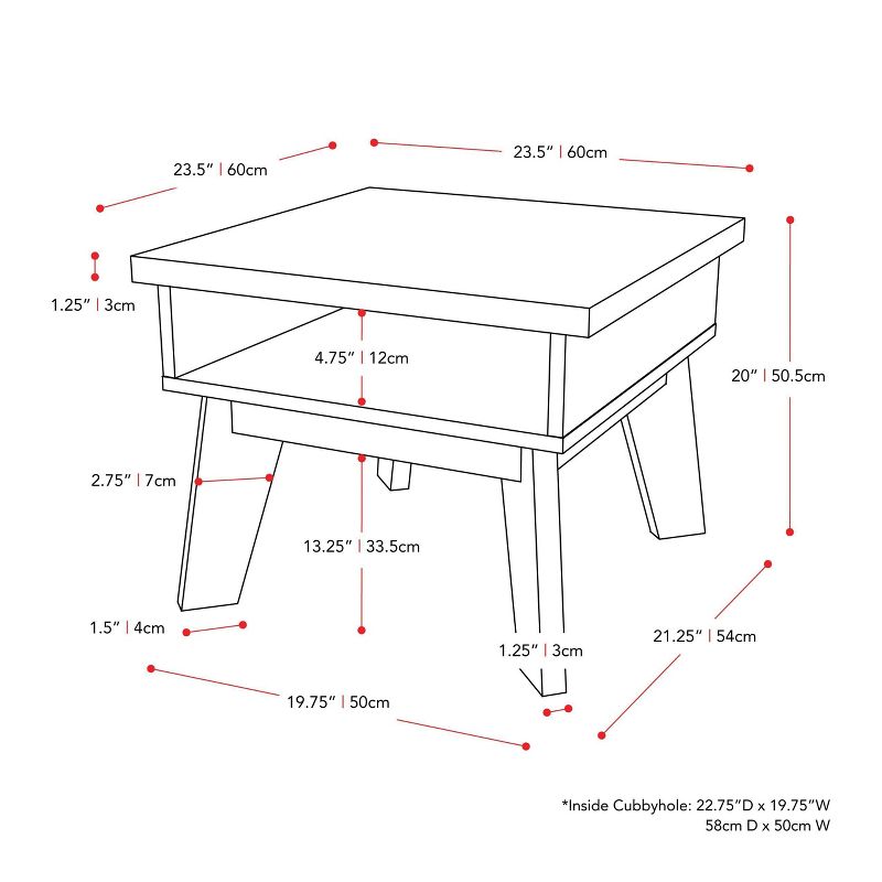 Hollywood Side Table Dark Gray - CorLiving