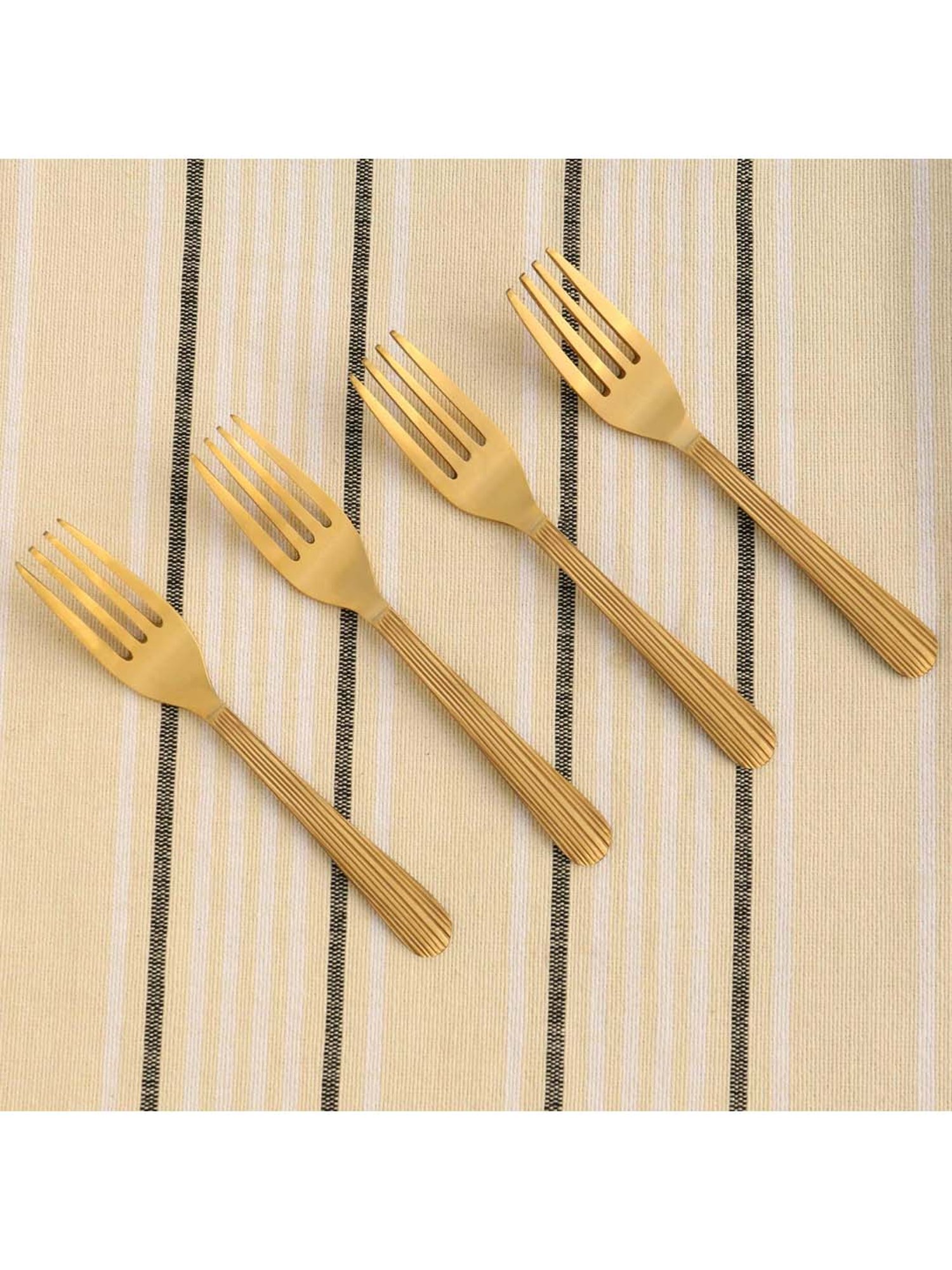 FnS Creta Silver Stainless Steel Dinner Fork - Set of 12