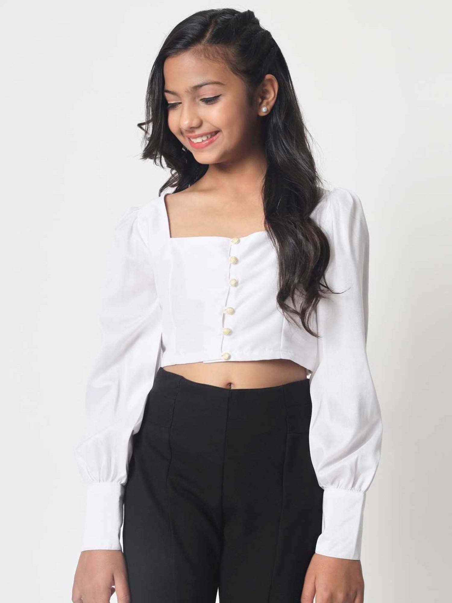 Tiny Girl Kids Pink Solid Top