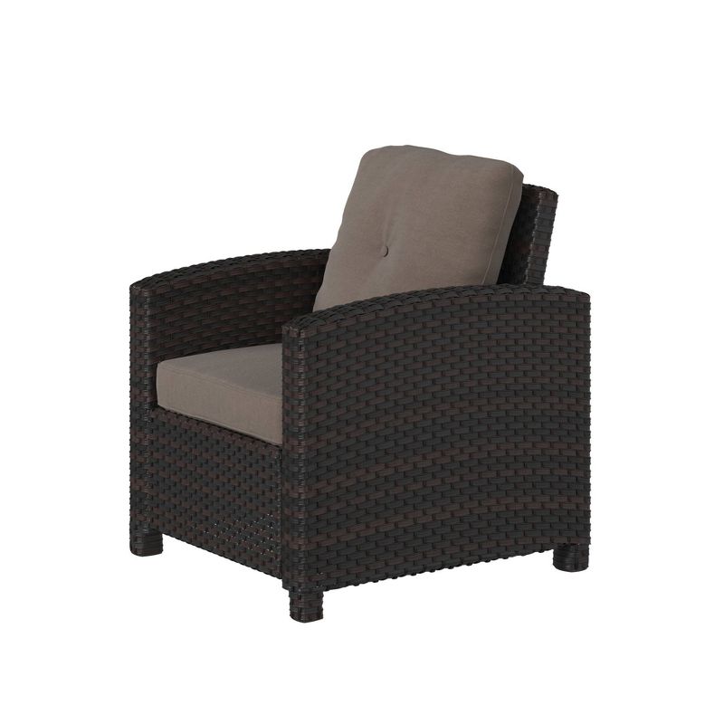 Miles Wicker Club Chair - Mocha - Balkene Home