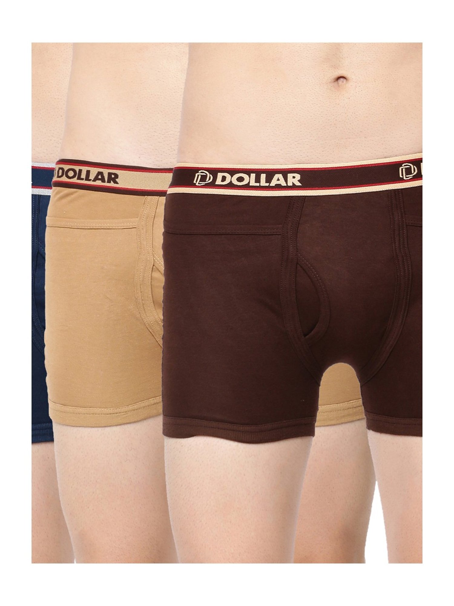 Dollar Bigboss Multicolor Solid Trunks (Pack of 3)
