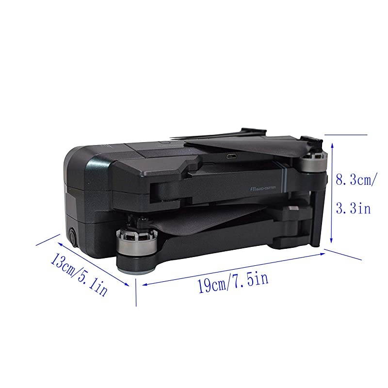 GPS SJRC F11 Foldable Brushless Motor RC Quadcopter Drone with 1080P 5GHz WiFi FPV Camera and Carry Case F11 Black