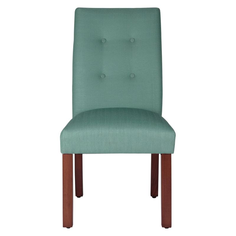 Set of 2 Kristin Tufted Dining Chair Aqua Textured - HomePop