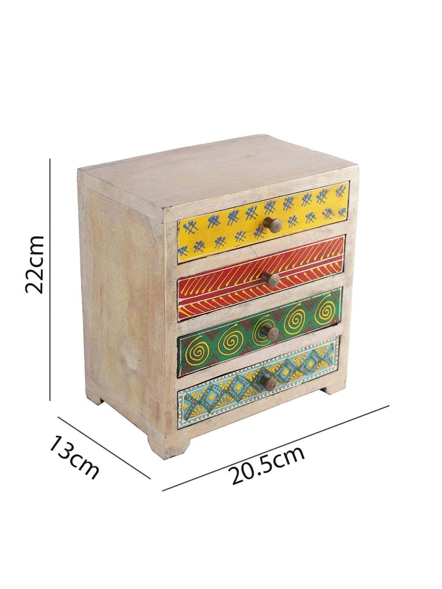 Aapno Rajasthan Multicolor Wooden Chest Drawer