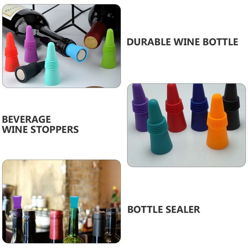 10pcs Reusable  Lightweight  Practical Wine Stopper Wine Plug for Birthday  Wedding