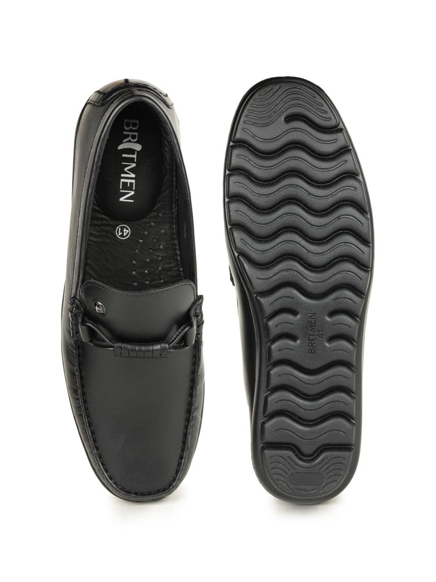 Britmen Men's Black Casual Loafers