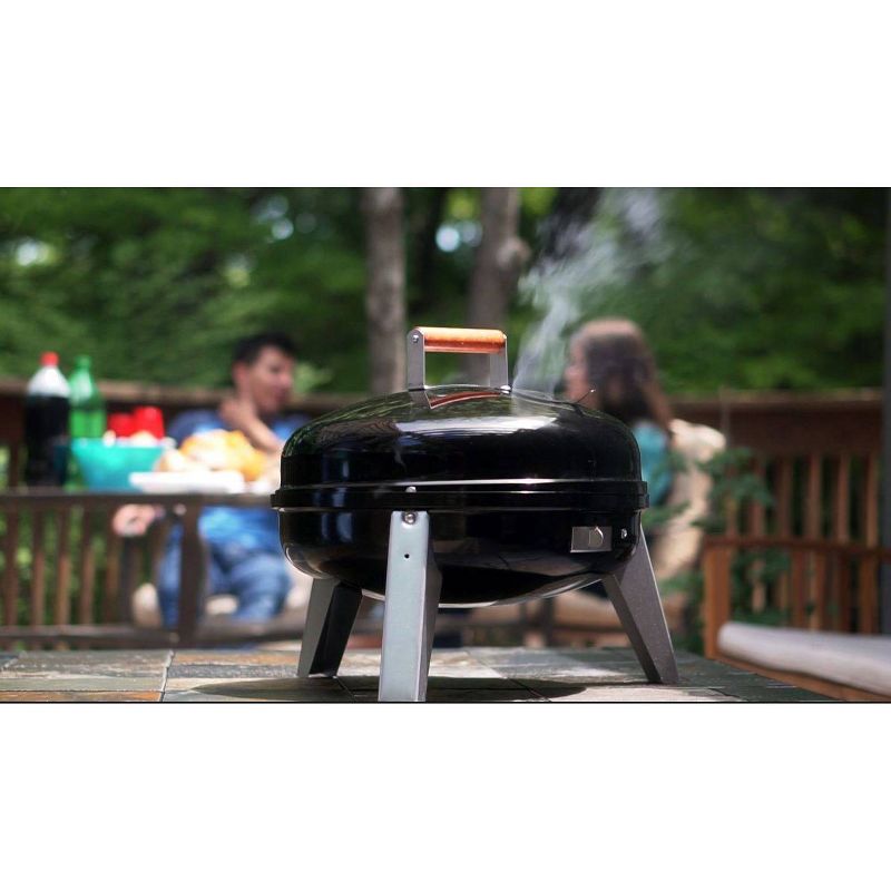 Americana The Wherever Grill - Dual-Fuel Electric and Charcoal Model 2130.4.111 - Black - Meco