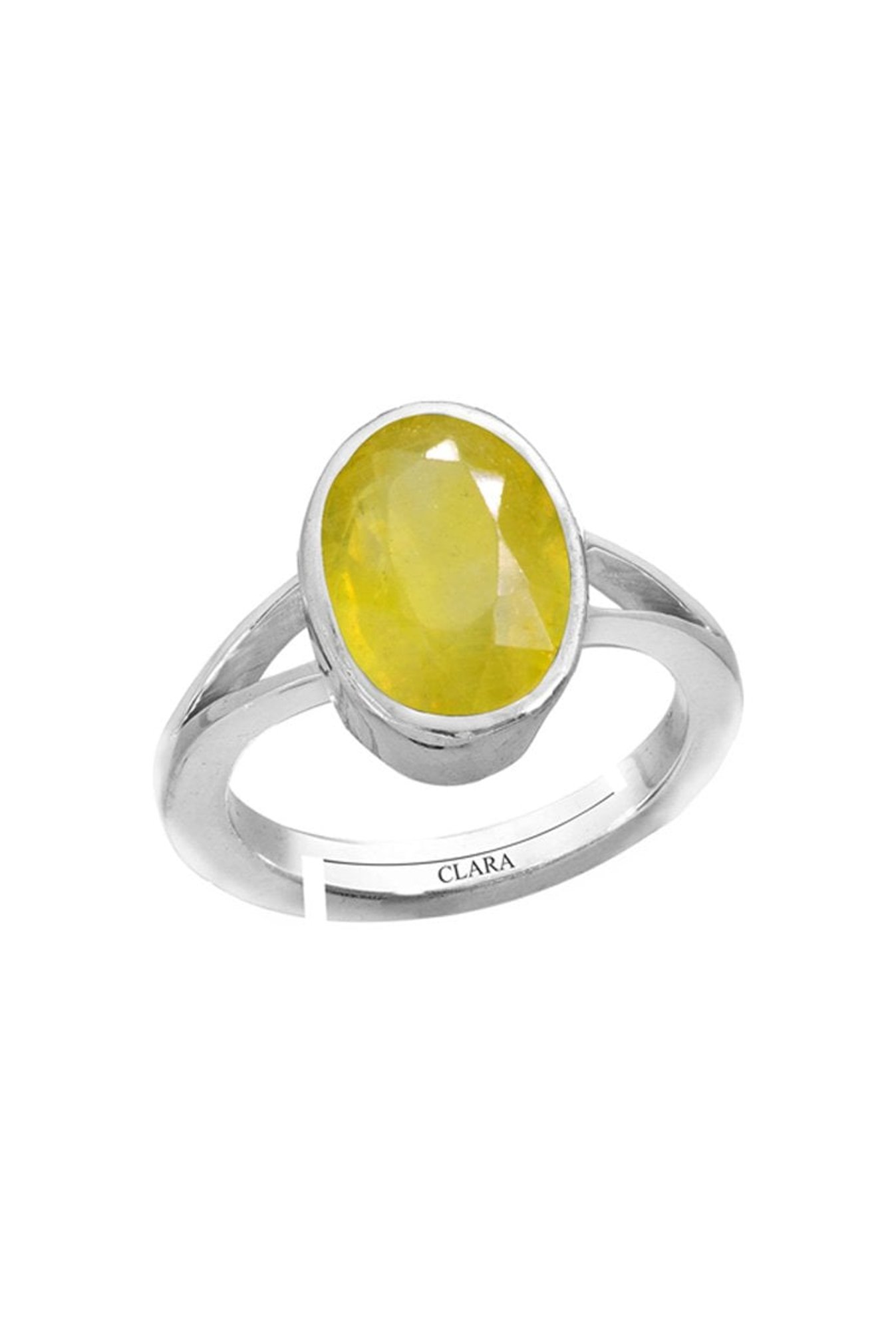 Clara Yellow Sapphire Pukhraj 6.5cts or 7.25ratti Ring