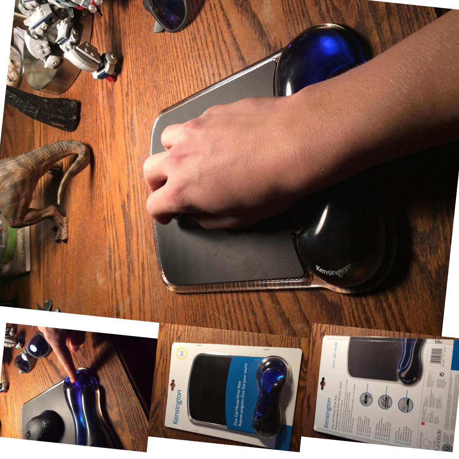 Kensington Duo Gel Mouse Pad with Wrist Rest - Blue (K62401AM) Blue Mouse Pad