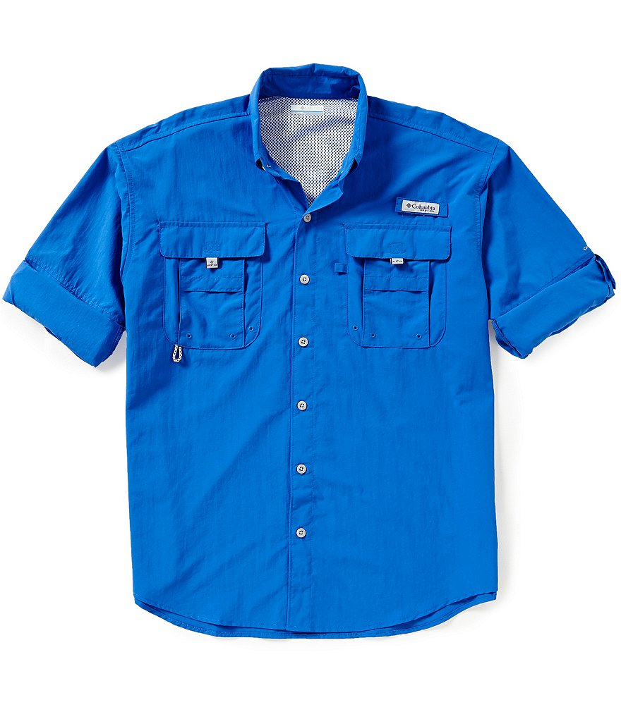 Columbia PFG Bahama II Omni-Shade Long-Sleeve Solid Shirt