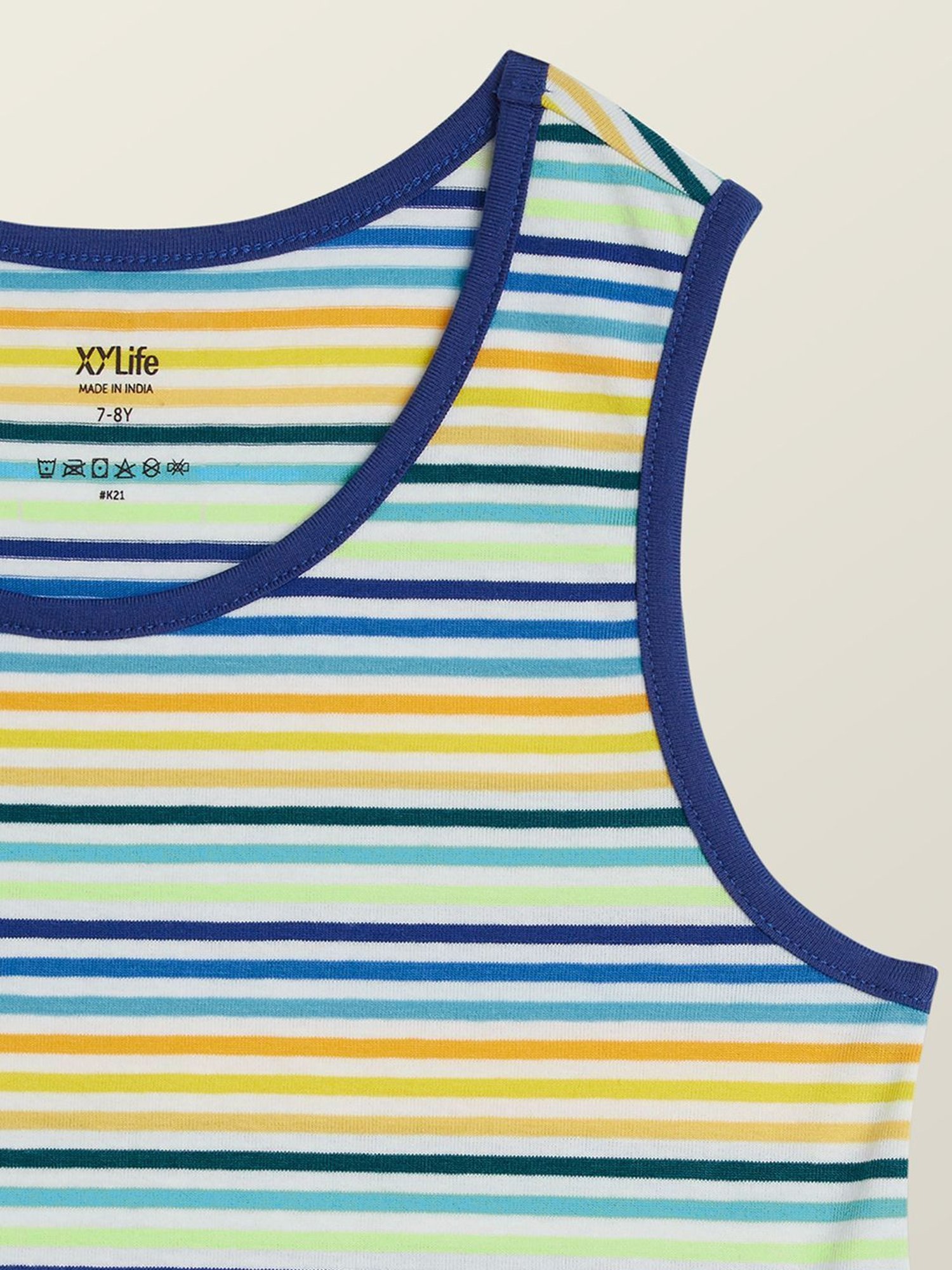 XY Life Kids Multicolor Striped Tank Top (Pack of 3)