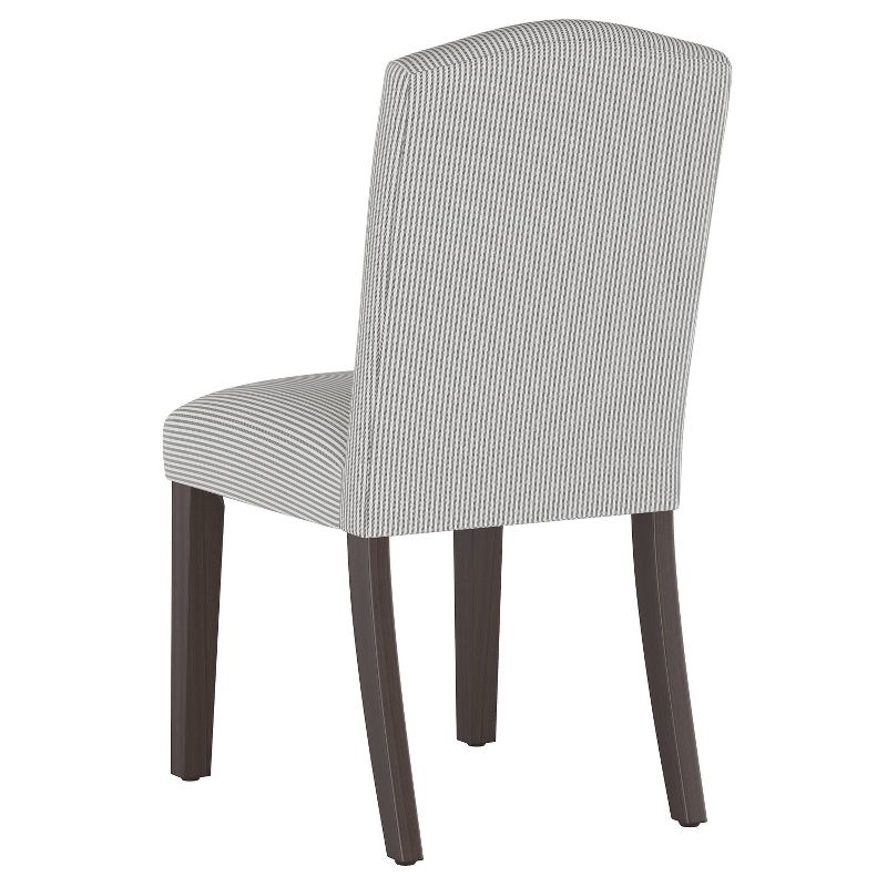 Camel Back Dining Chair Oxford Stripe Charcoal - Skyline Furniture