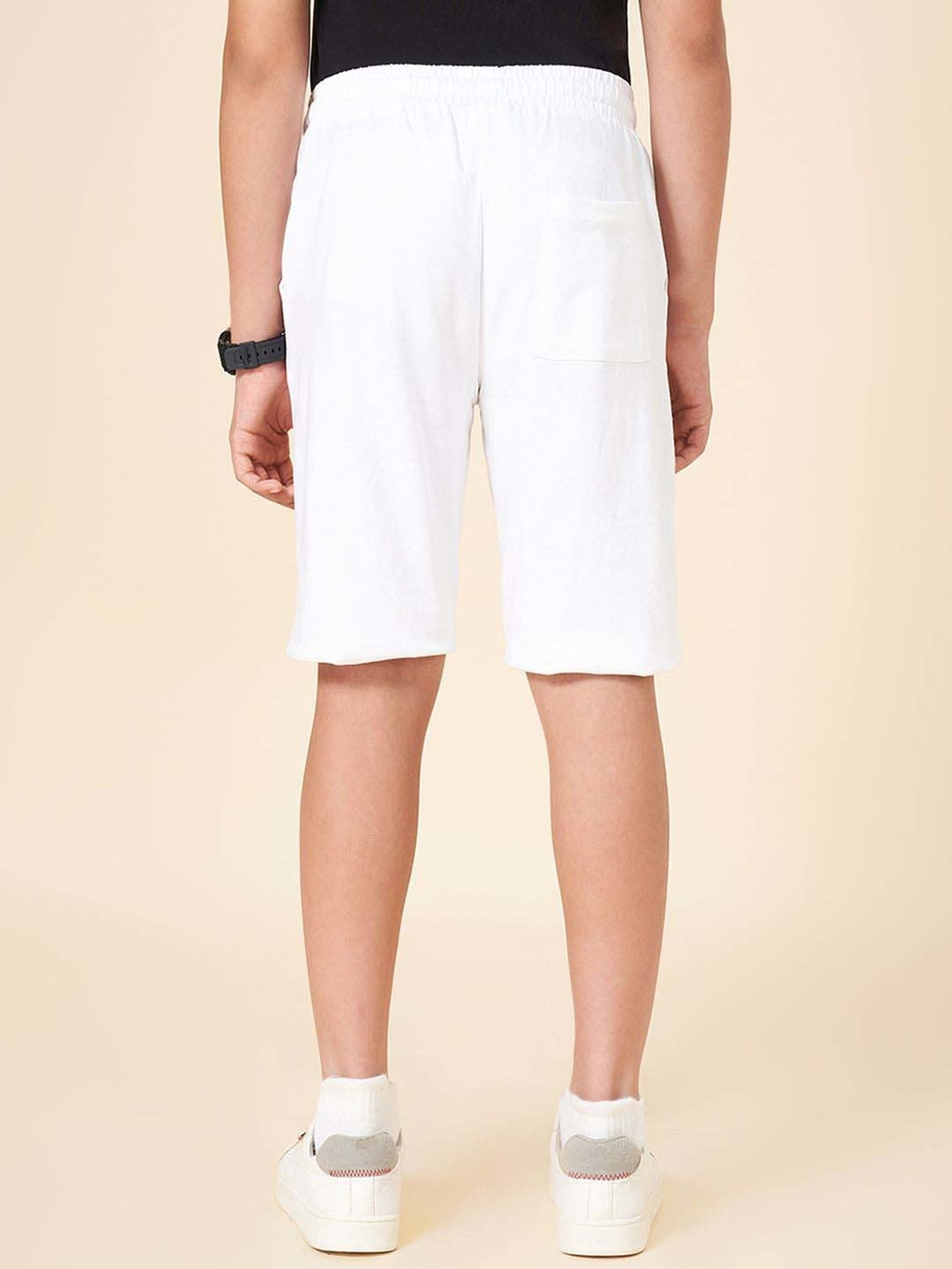 Coolsters by Pantaloons Boys White Cotton Printed Shorts