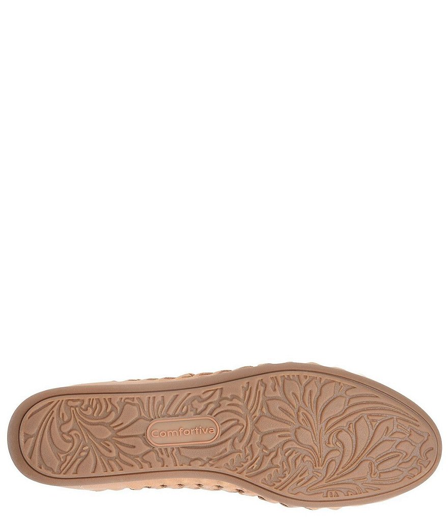 Comfortiva Marilu Woven Leather Slip-On Flats