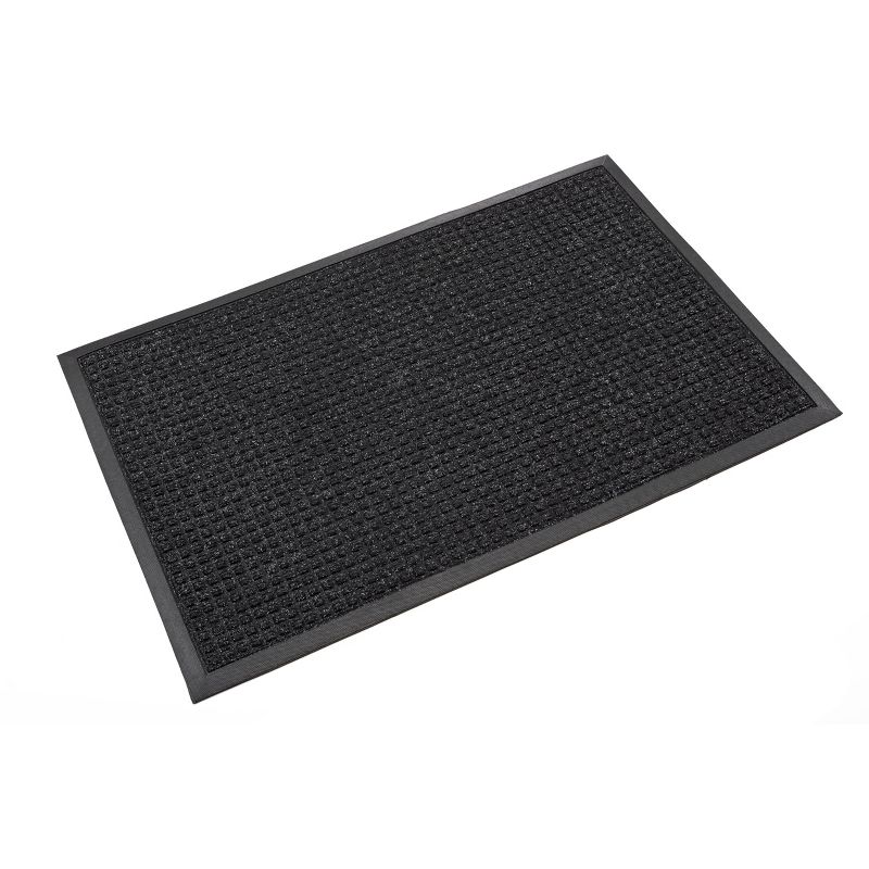 3'9"x5' Rectangle Solid Floor Mat Gray - Crown