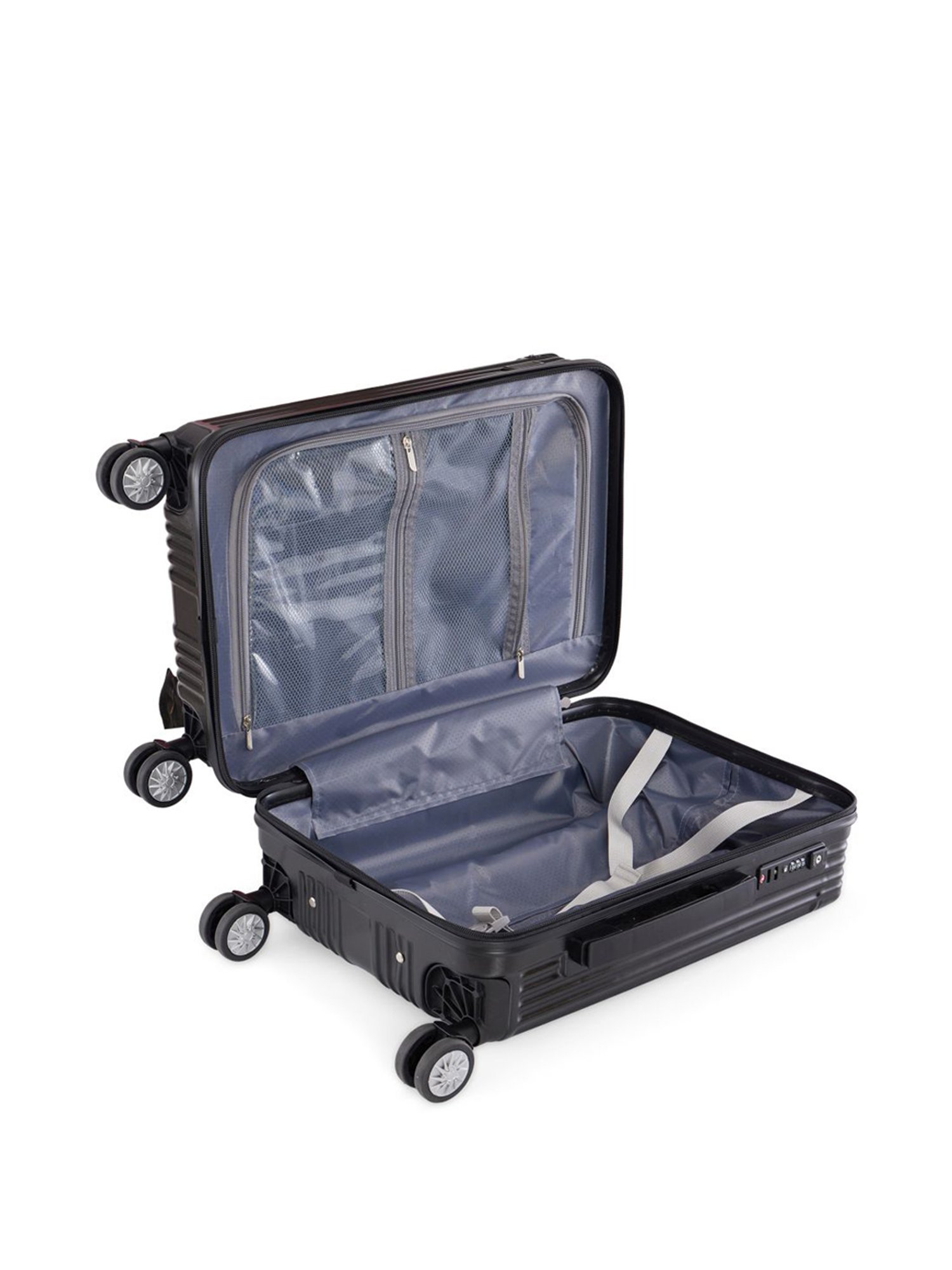 Baomi Solid Gold Black Hard 22" Cabin Luggage