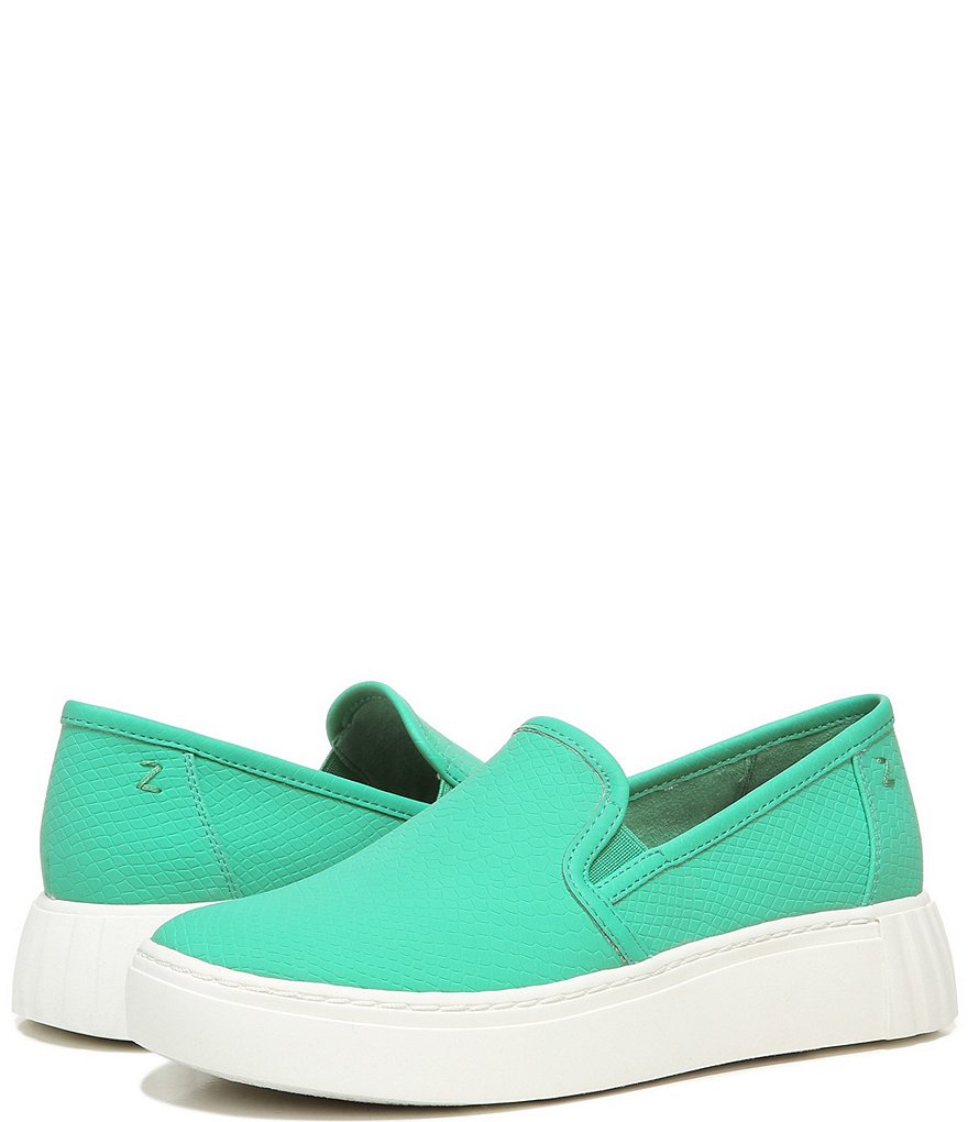 Zodiac Benson Snake Embossed Slip-On Platform Sneakers
