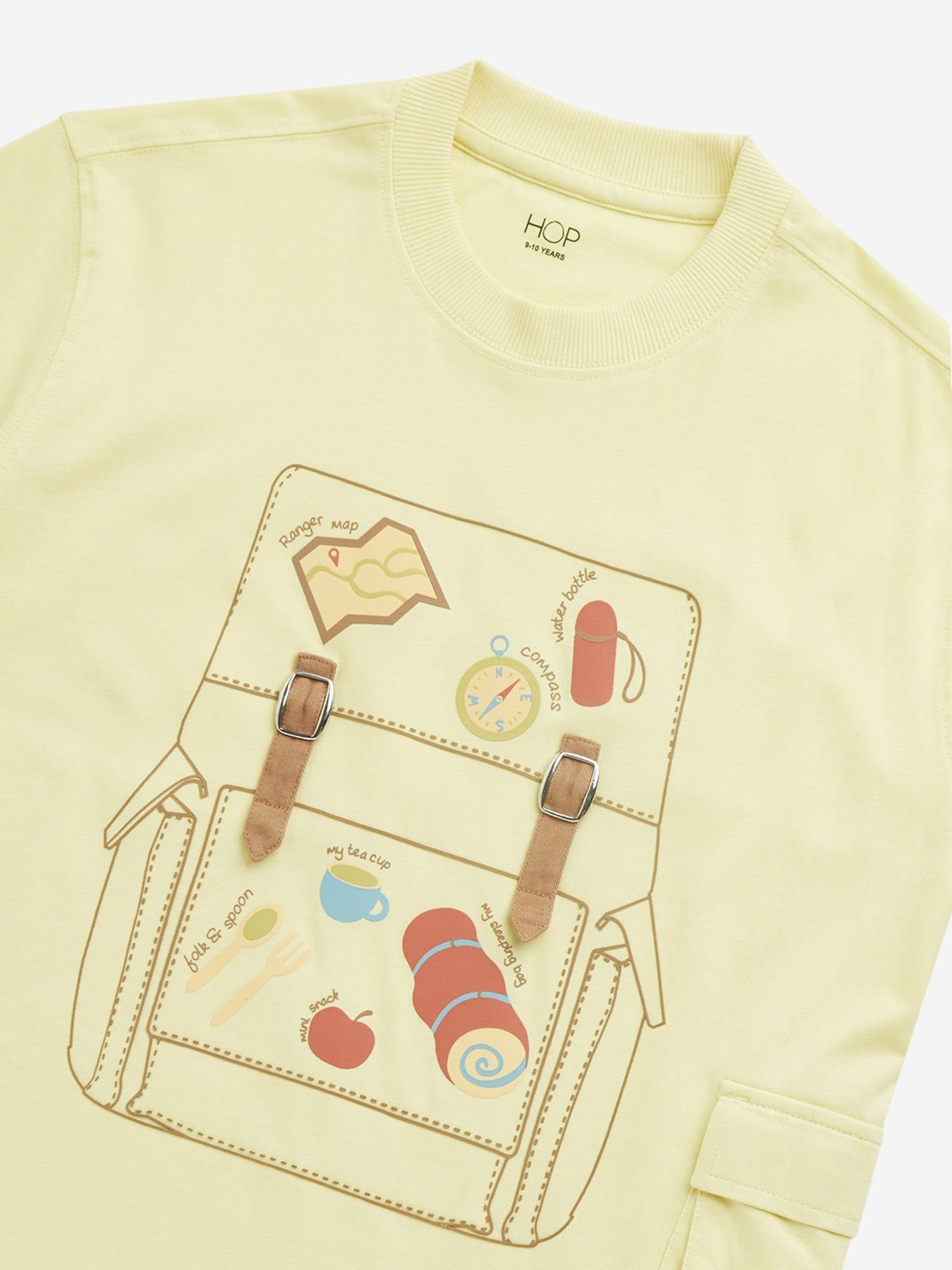 HOP Boys by Westside Yellow Bagpack Design Cotton T-Shirt