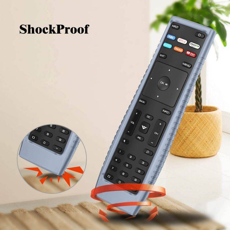 Fintie Remote Case for Vizio XRT136 Smart TV Remote, CaseBot Lightweight Anti-Slip Shockproof Silicone Cover for Vizio XRT136 LCD LED TV Remote Controller, Cloudy Blue