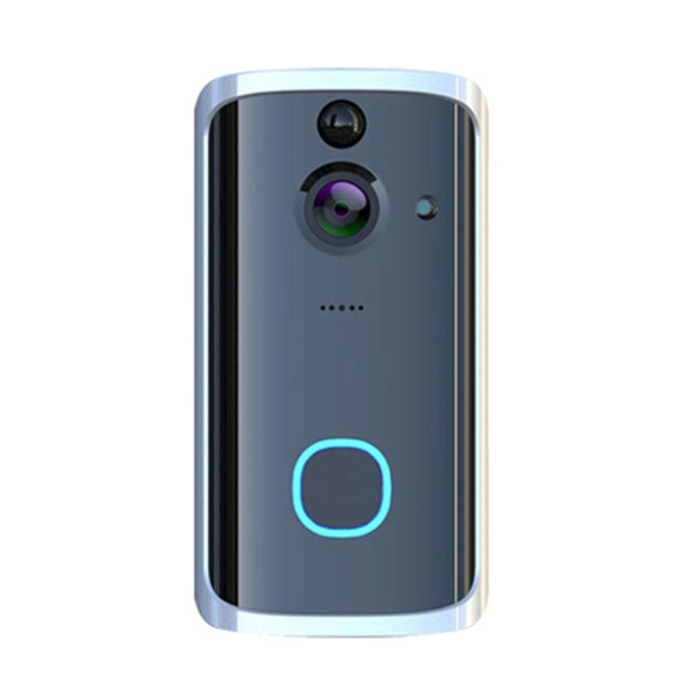 Wireless ligent Two-Way Voice Video Door Intercom Camera Easy Installation Phone Alarm Monitoring Camera US Plug,Blue