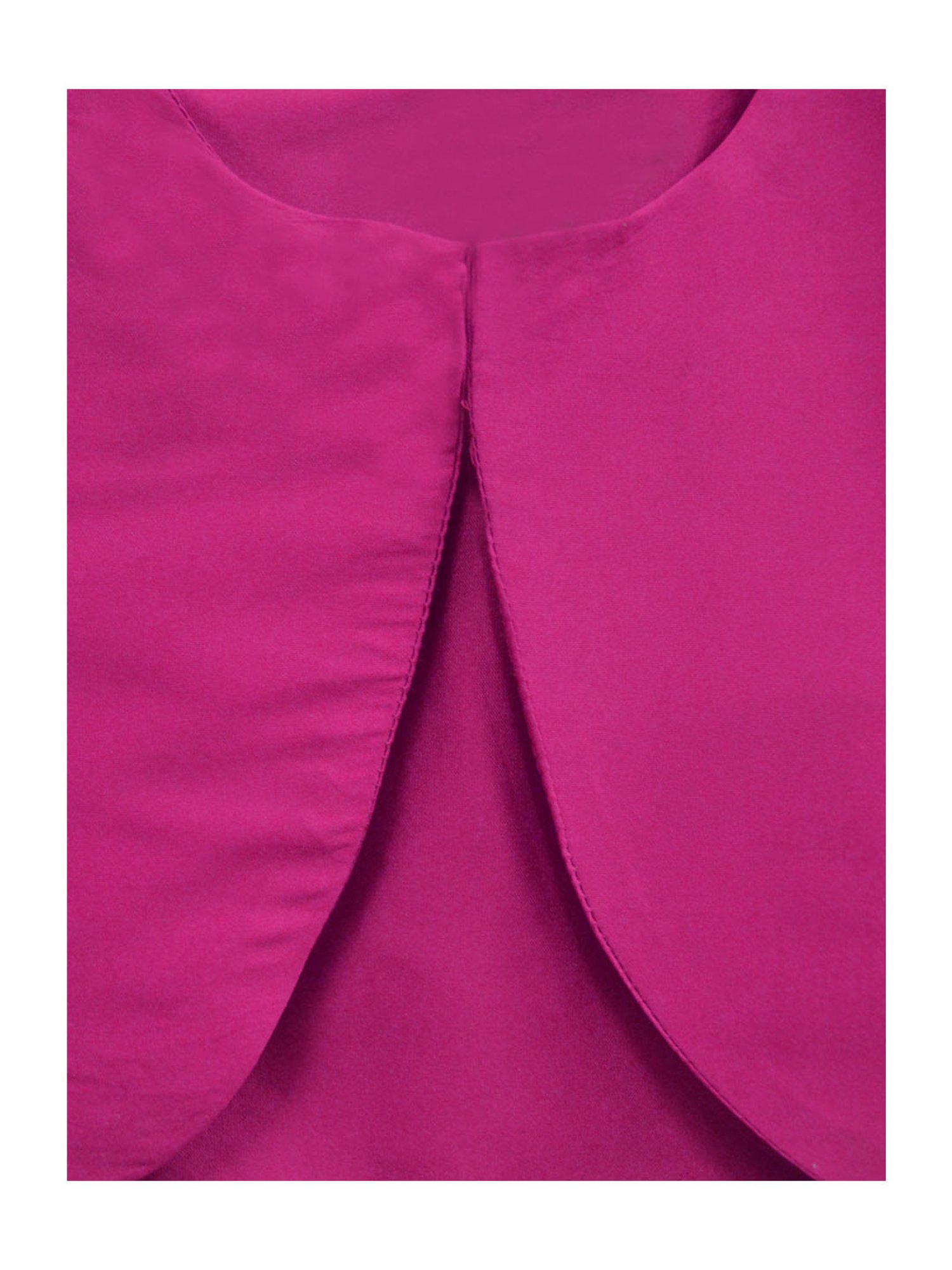 A.T.U.N. Fuchsia Solid Full Sleeves Shrug