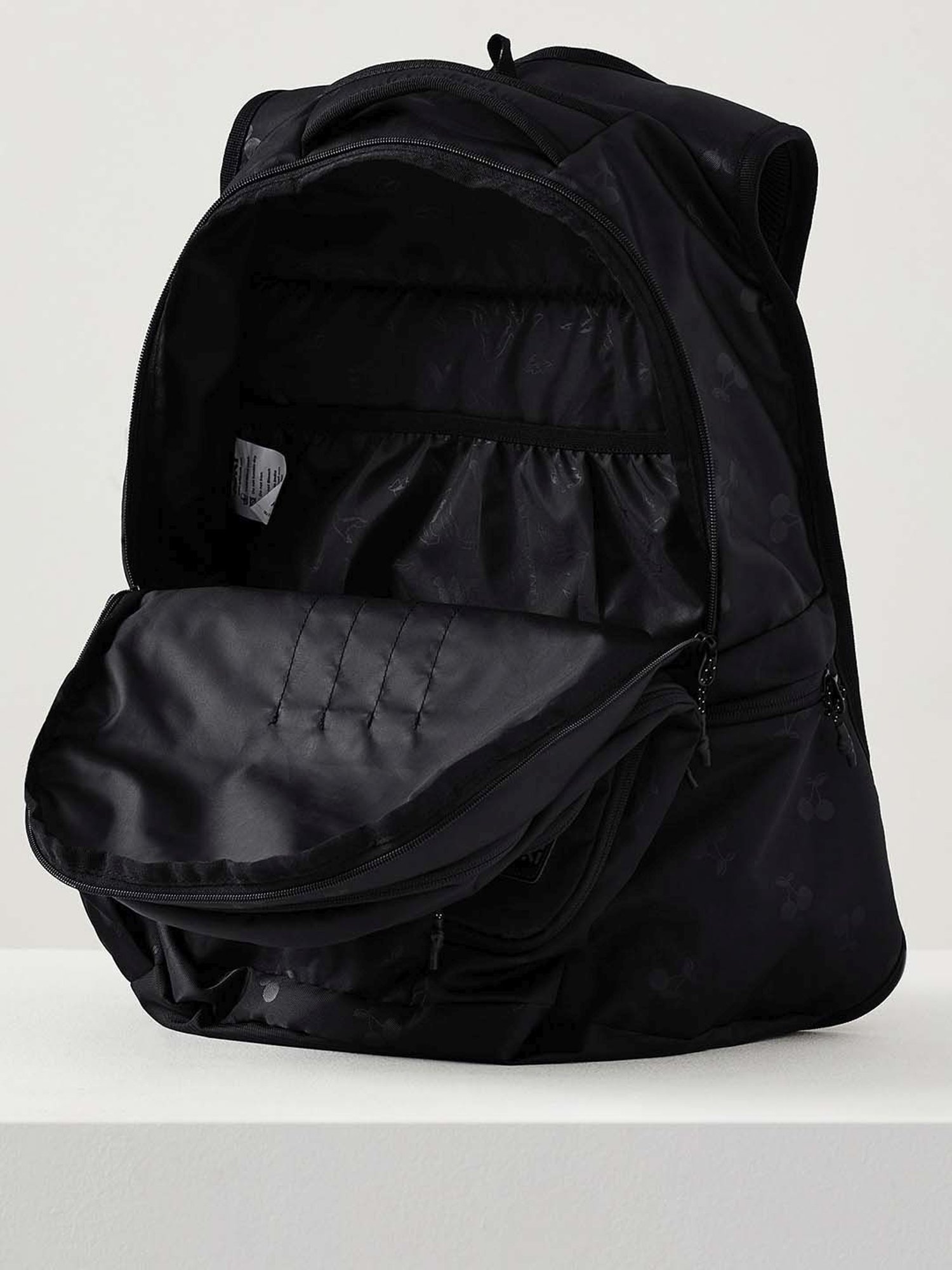 Wiki Back to School 4 Black Polyester Printed Backpack - 34 Ltrs